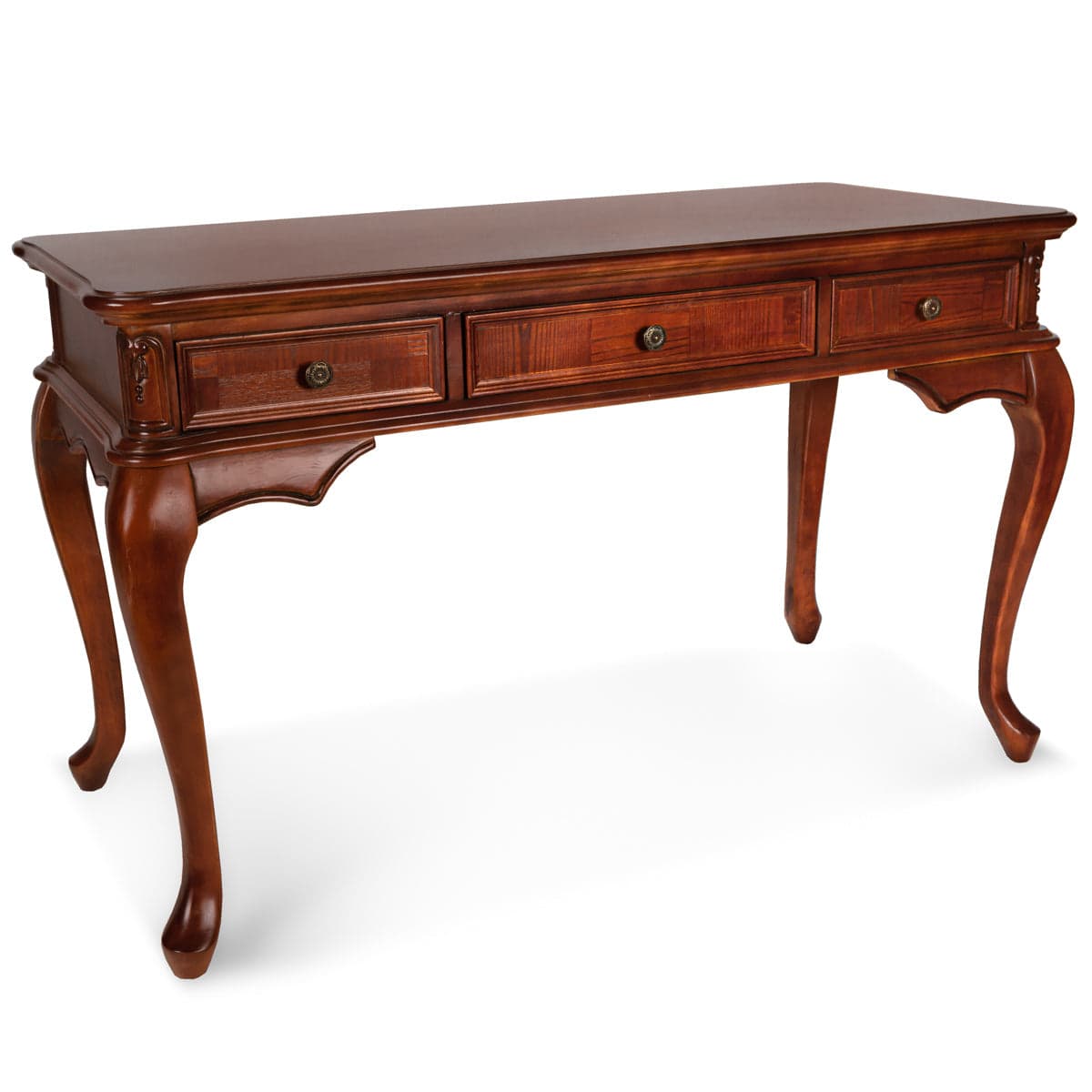 Executive Desk with 3 Drawers Cherry Finish — product photograph