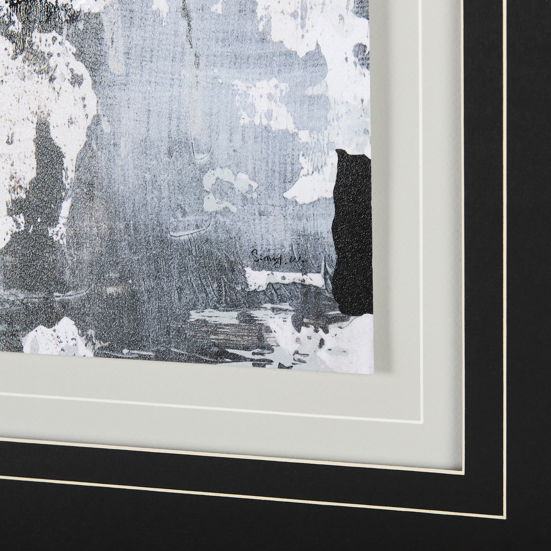 The Fog I by Mercana Studio a Hand Embellished Textured Framed Art Print Matted under Glass — product photograph