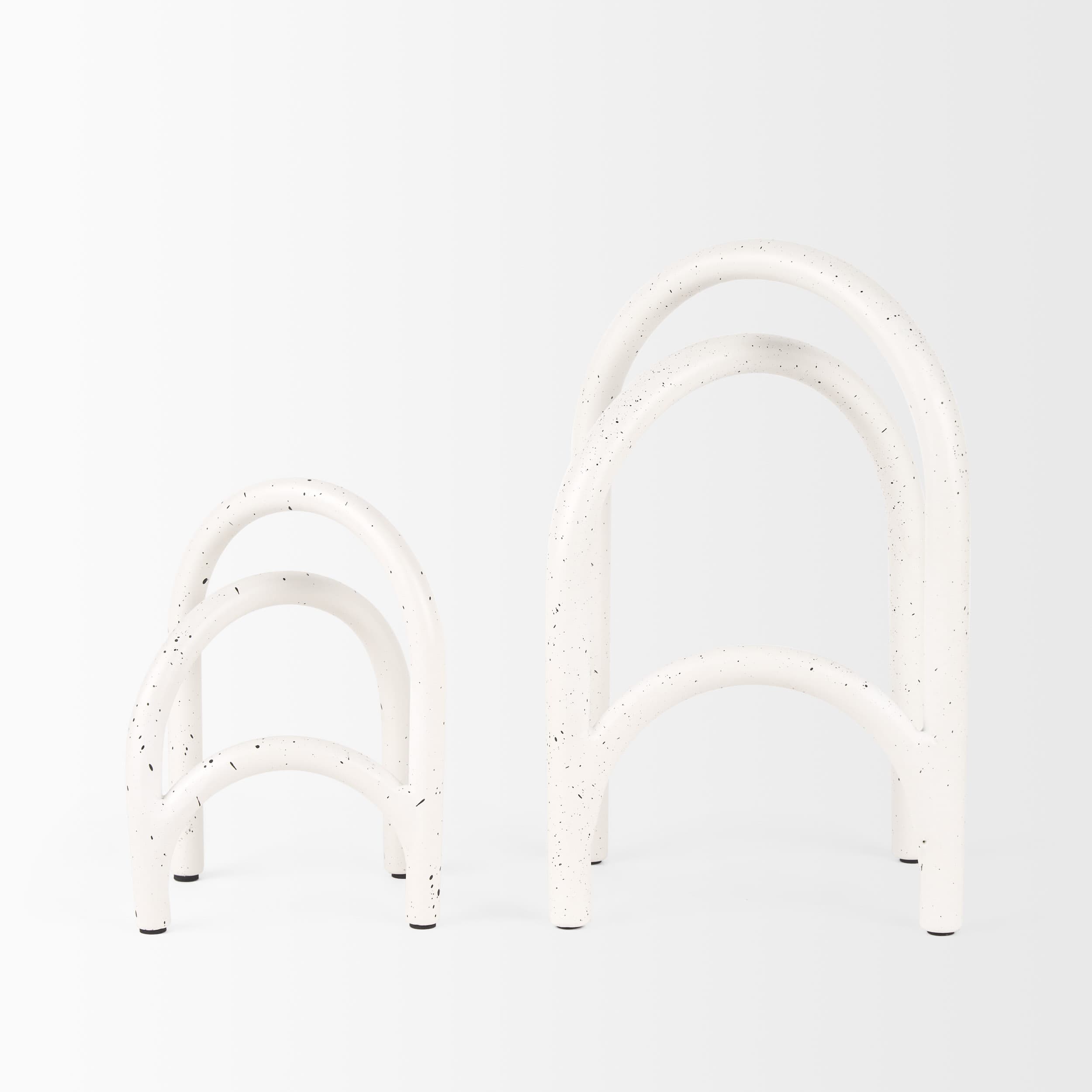 Springe White & Gray Speckled Arch Decorative Object (Set of 2) — product photograph