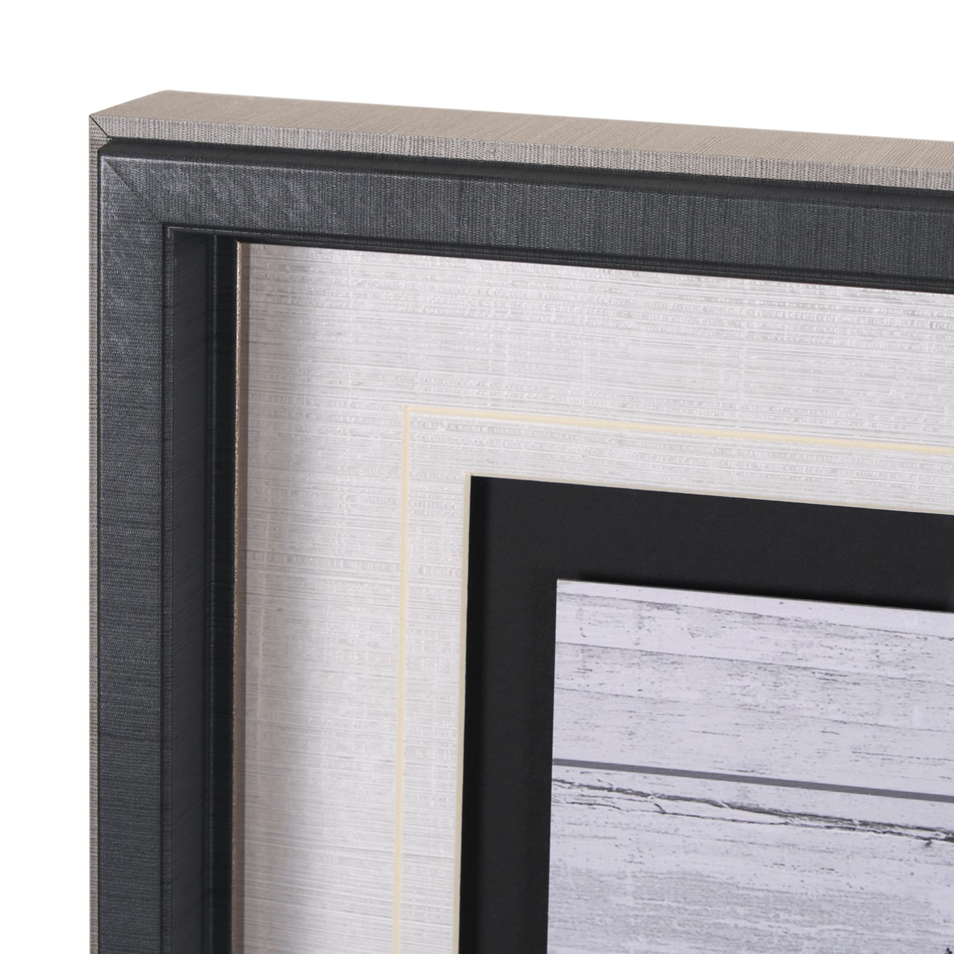 Animal Bill of Sales II Gray Wood Mercana Studio Hand Embellished Framed Art Print Matted under Glas — product photograph