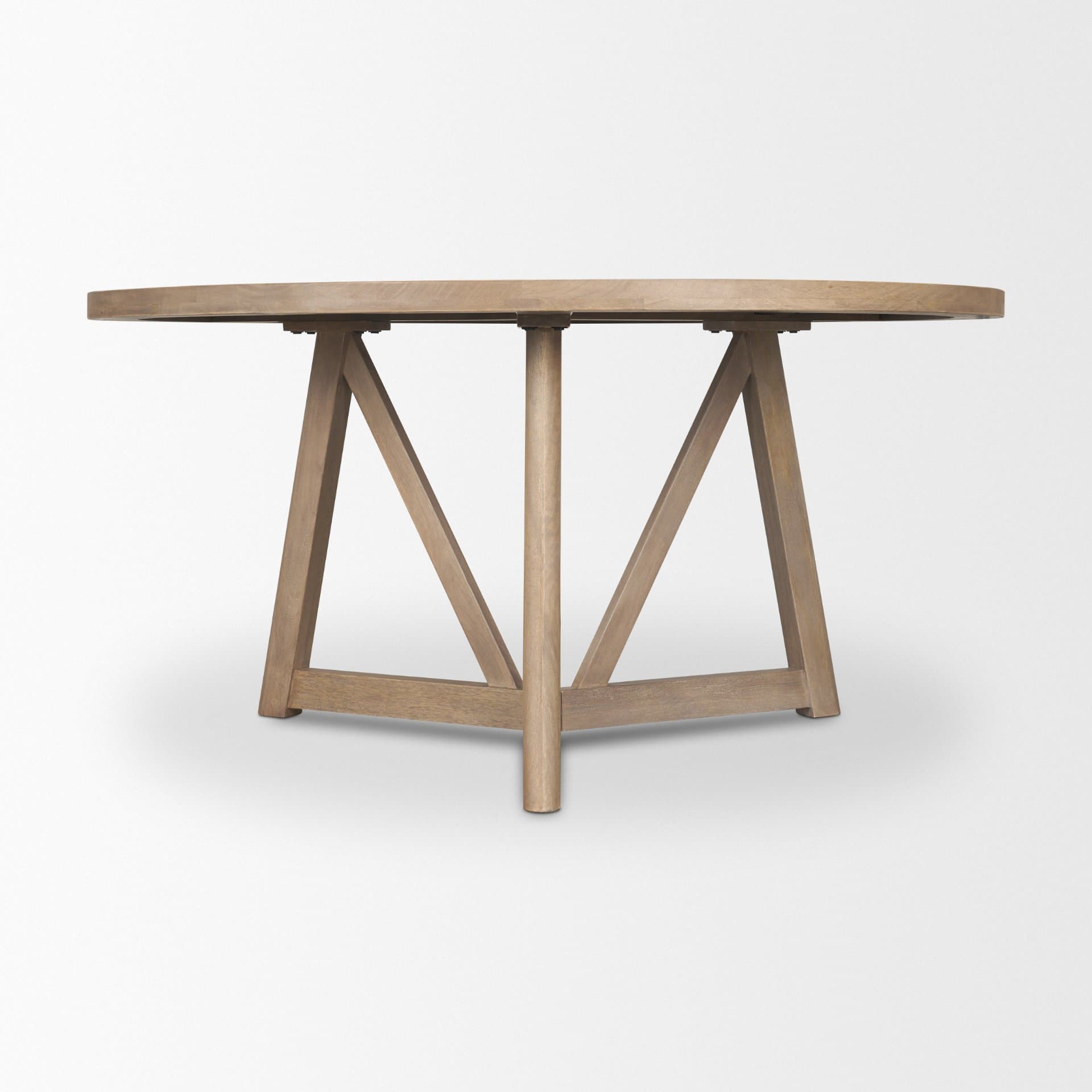 Legolas 60" Round Dining Table | Modern | Brown Wood | Seats 6 — product photograph