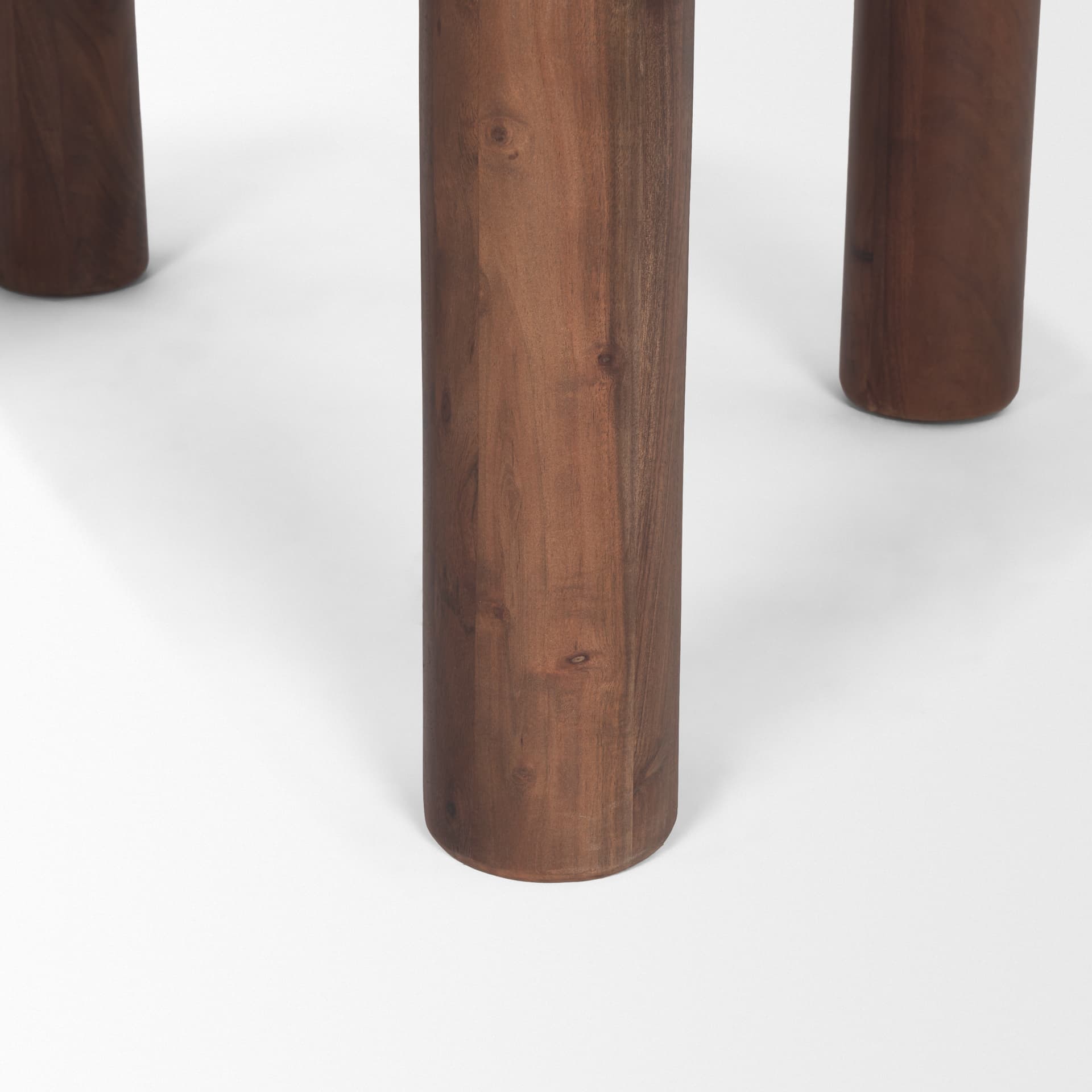 Soma 48" Round Dining Table | Modern | Red Brown Wood | Seats 4 — product photograph