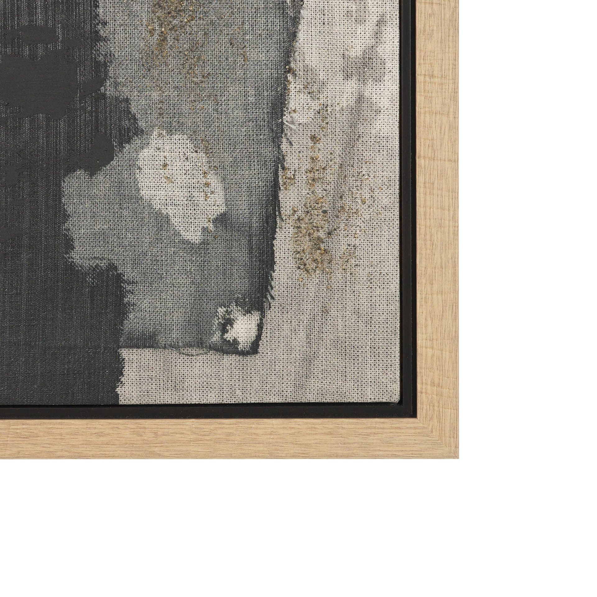 Textural Echo - Ash by Kristine Hegre Hand-Embellished Textured Framed Canvas Artwork — product photograph