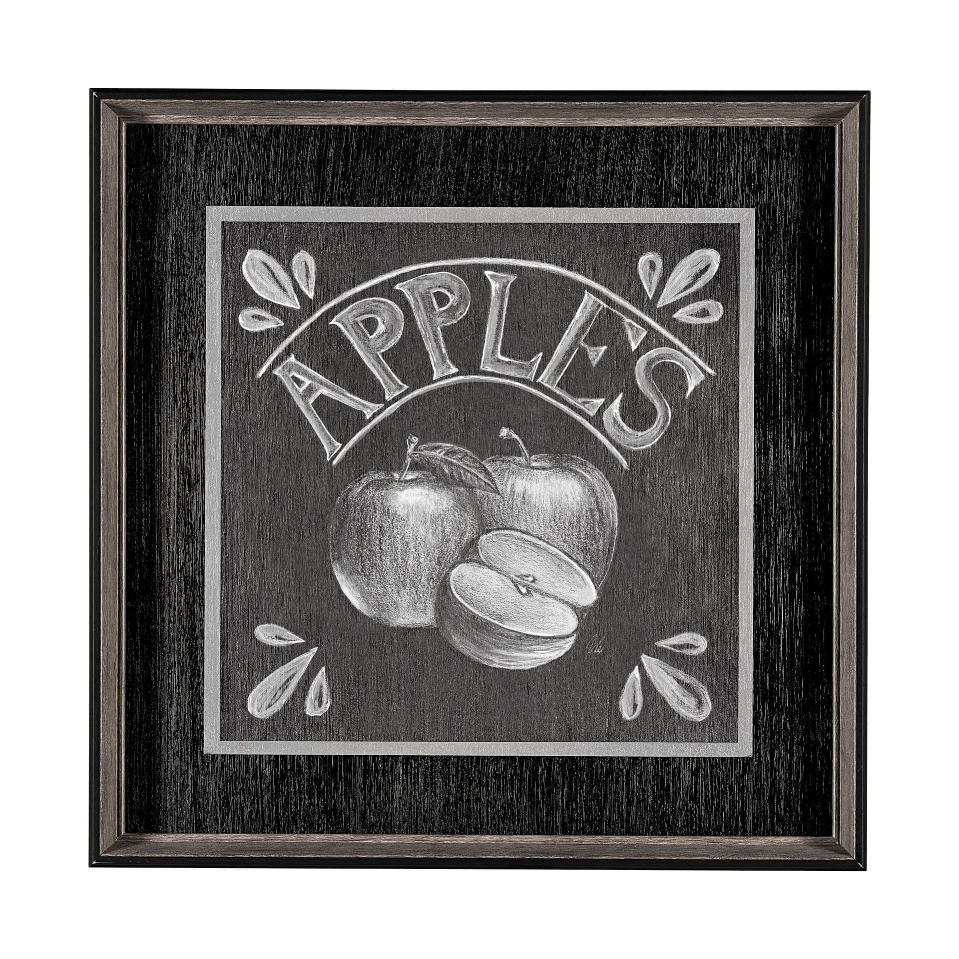 Farm Fresh Apples by Mercana Studio a Hand Embellished Textured Framed Art Print — product photograph