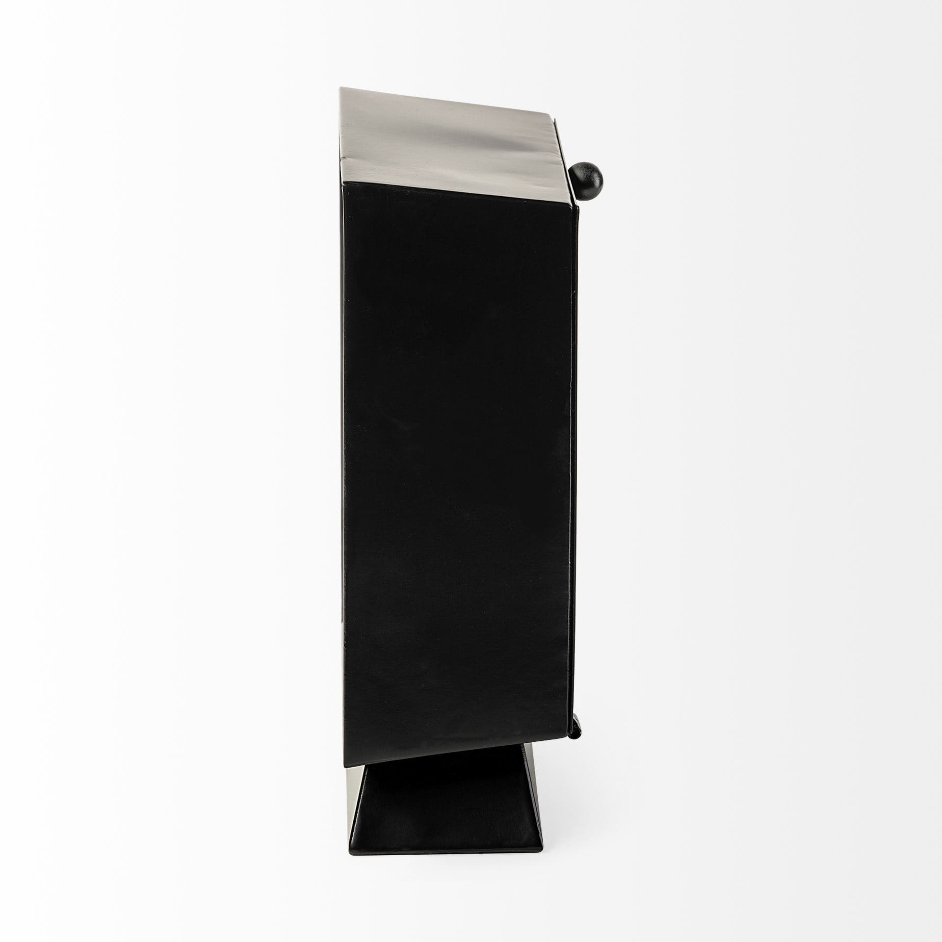 Ralph I Black Metal Square Table Clock — product photograph