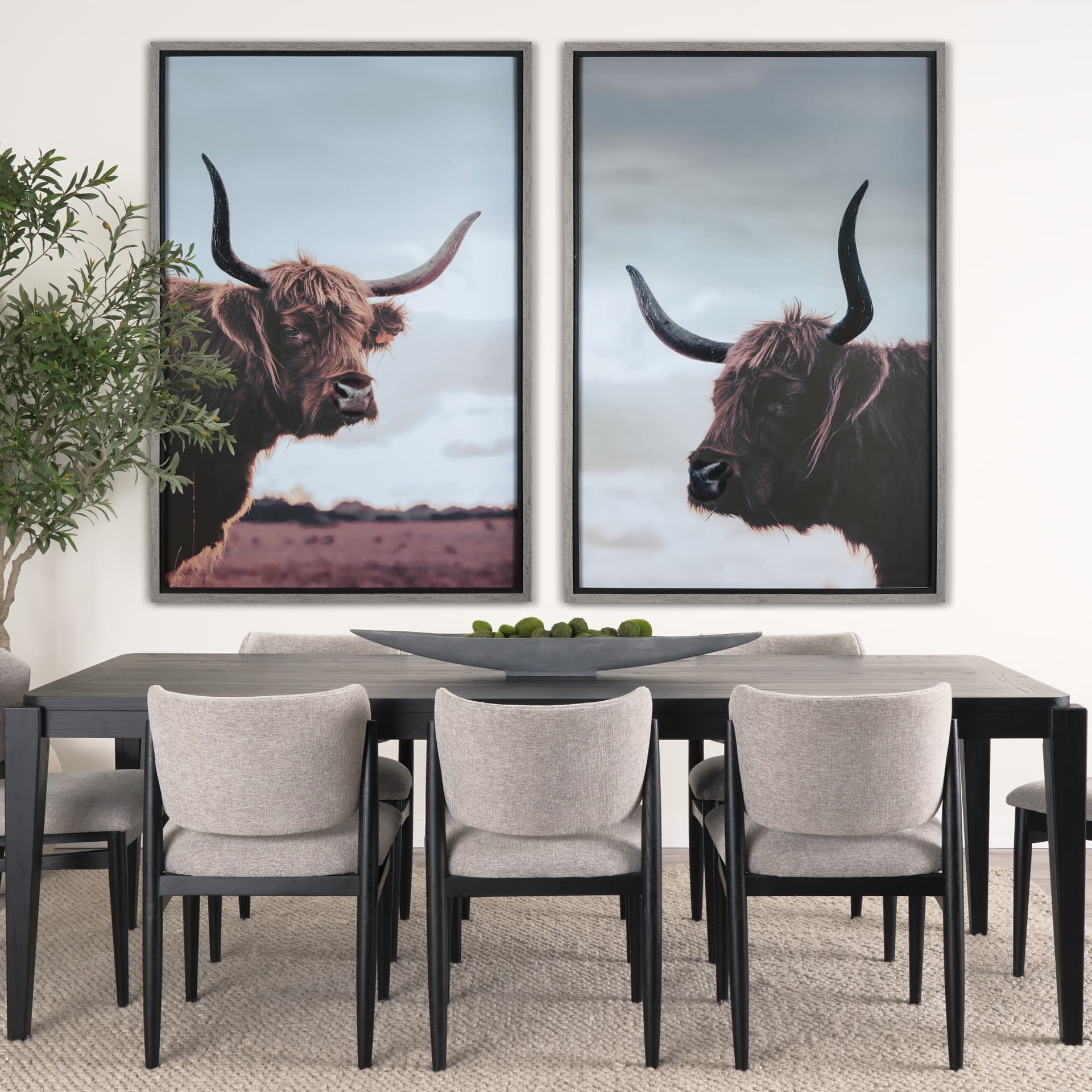 Stark Still-Look by Mercana Studio a Hand Embellished Textured Framed Photo Art Print Matted under G — in a styled room