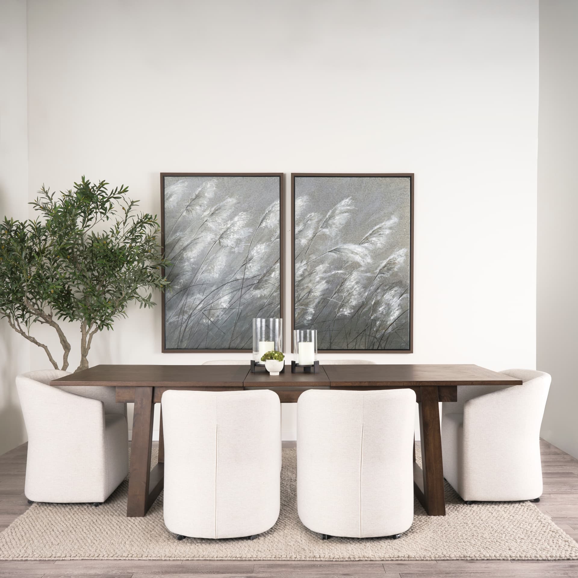 Takota 106.3"L x 39.3"W Rectangular Extendable Dining Table | Modern | Dark Brown Wood | Seats 8 — product photograph