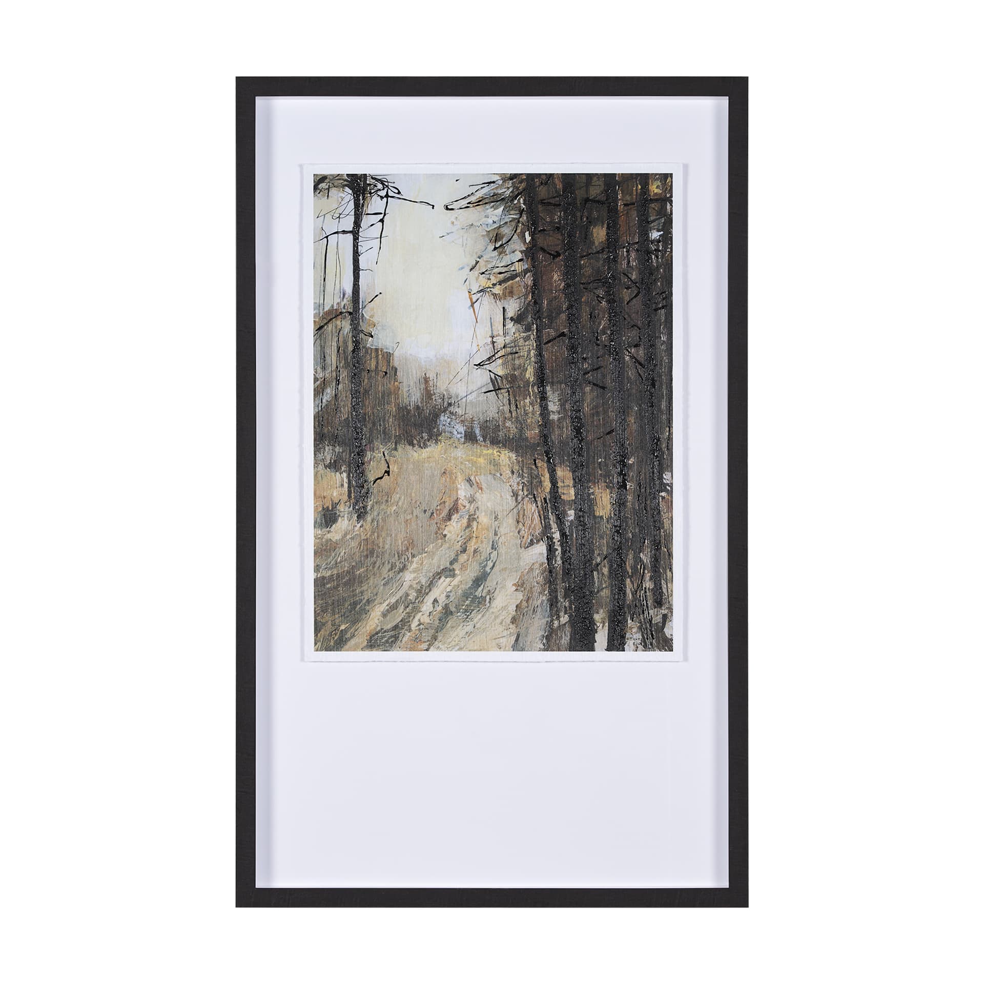 Forest View I by Mercana Studio a Hand Embellished Textured Framed Art Print Matted under Glass — product photograph