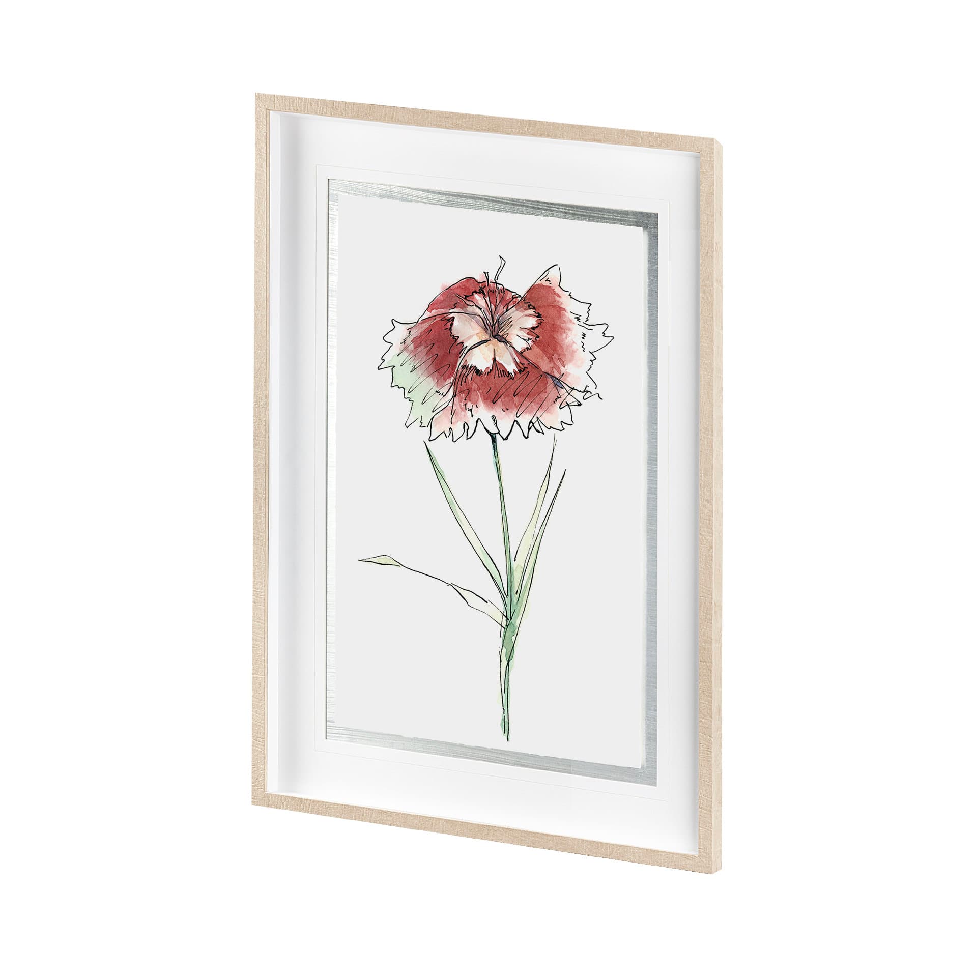 Dianthus I by Panpan Zhang a Framed Art Print Matted under Glass — product photograph