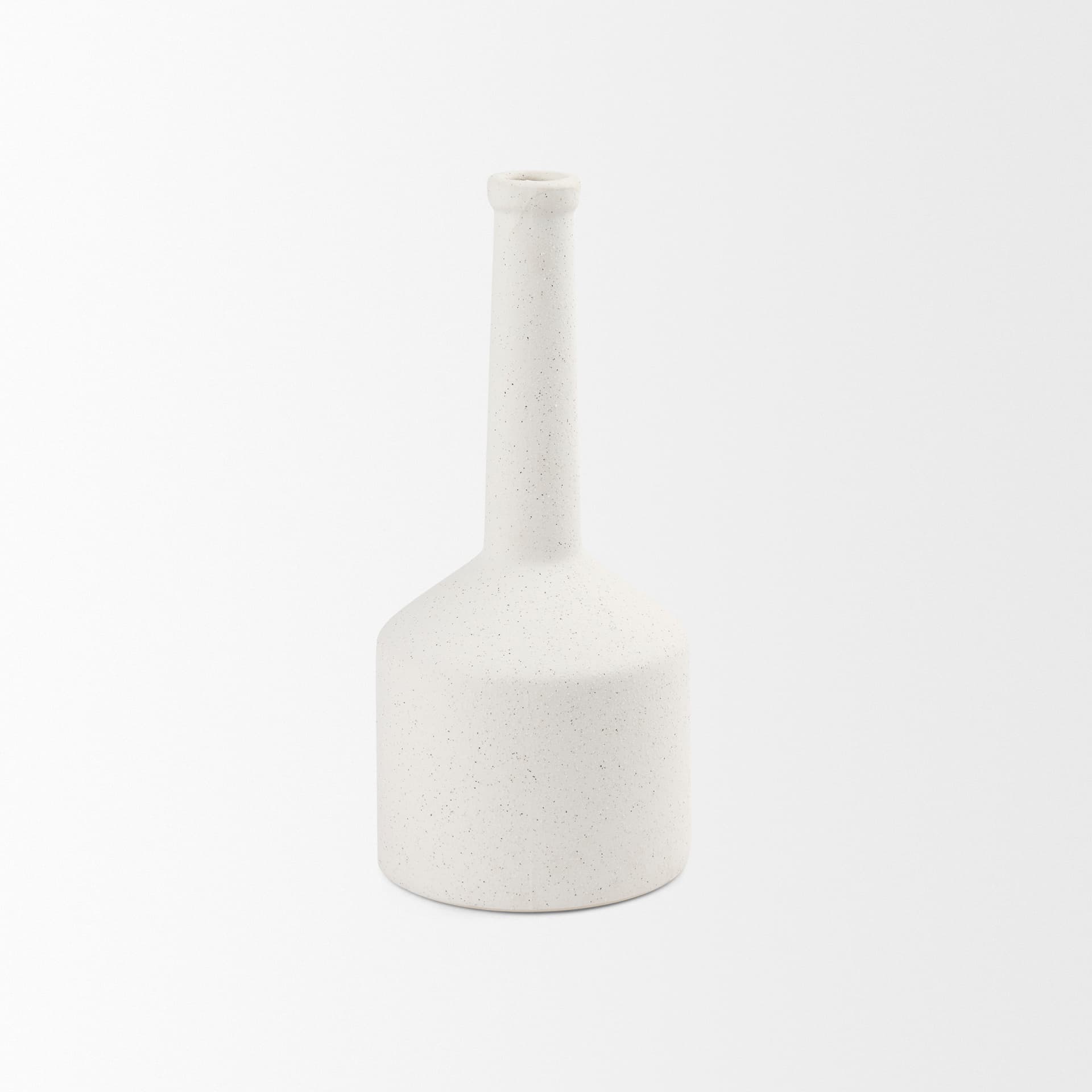 Burton 14.2H Medium White Ceramic Jug Vase — product photograph