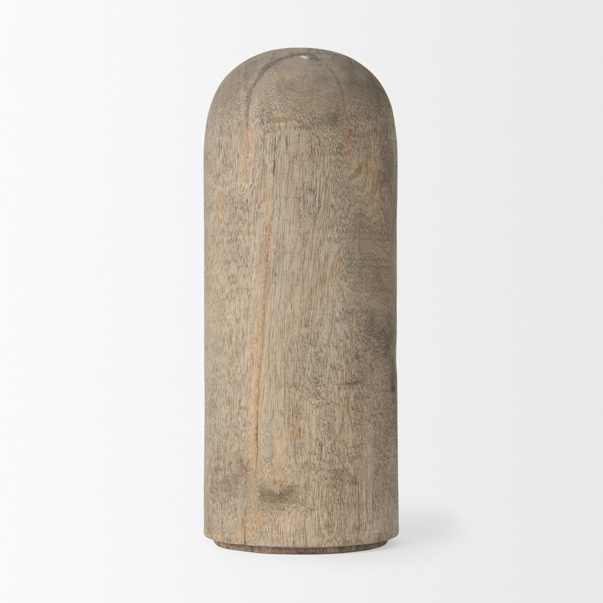 Knox Large Gray-Wash Wood Decorative Object — product photograph