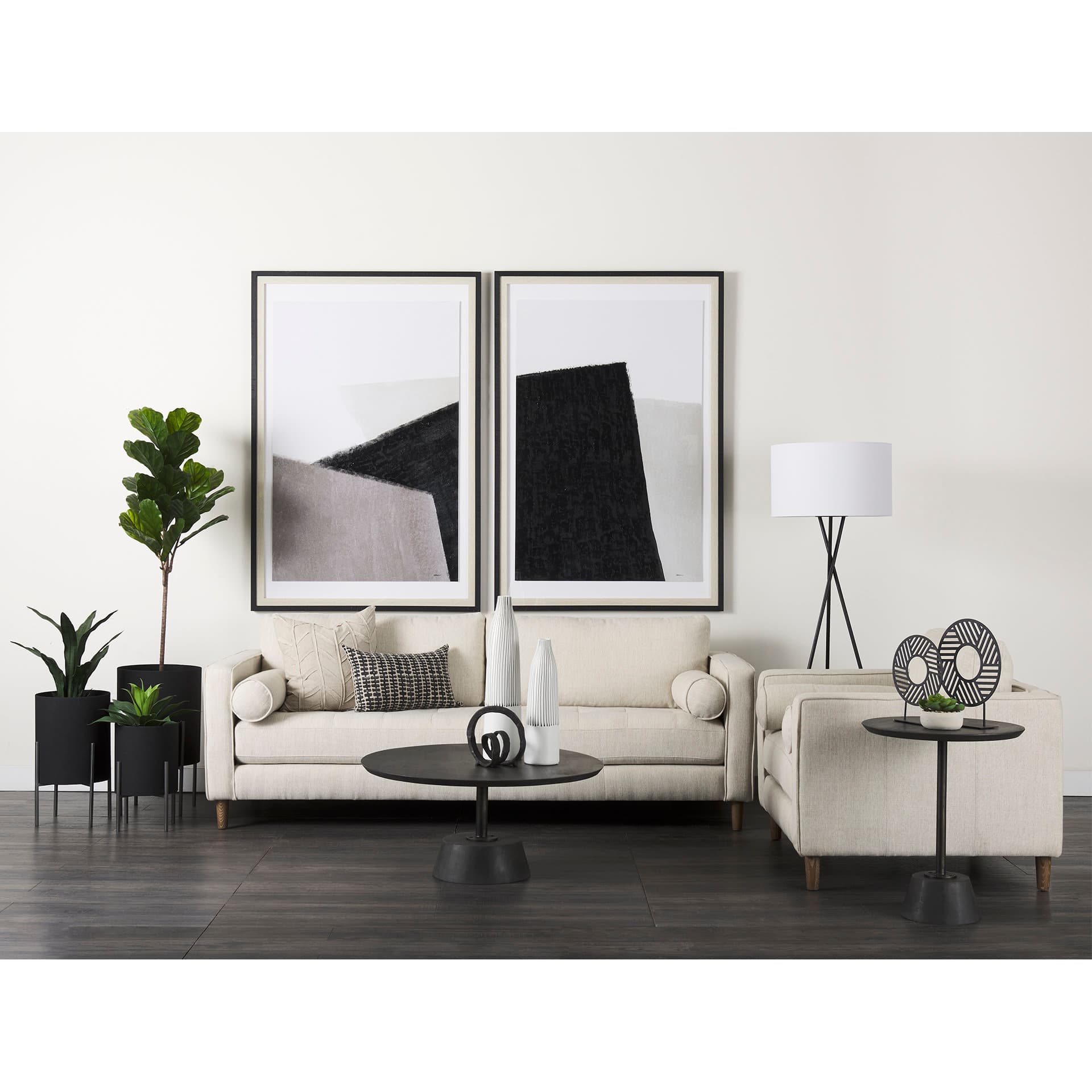 Claypoole (Set of 3) Black Plant Stands — product photograph