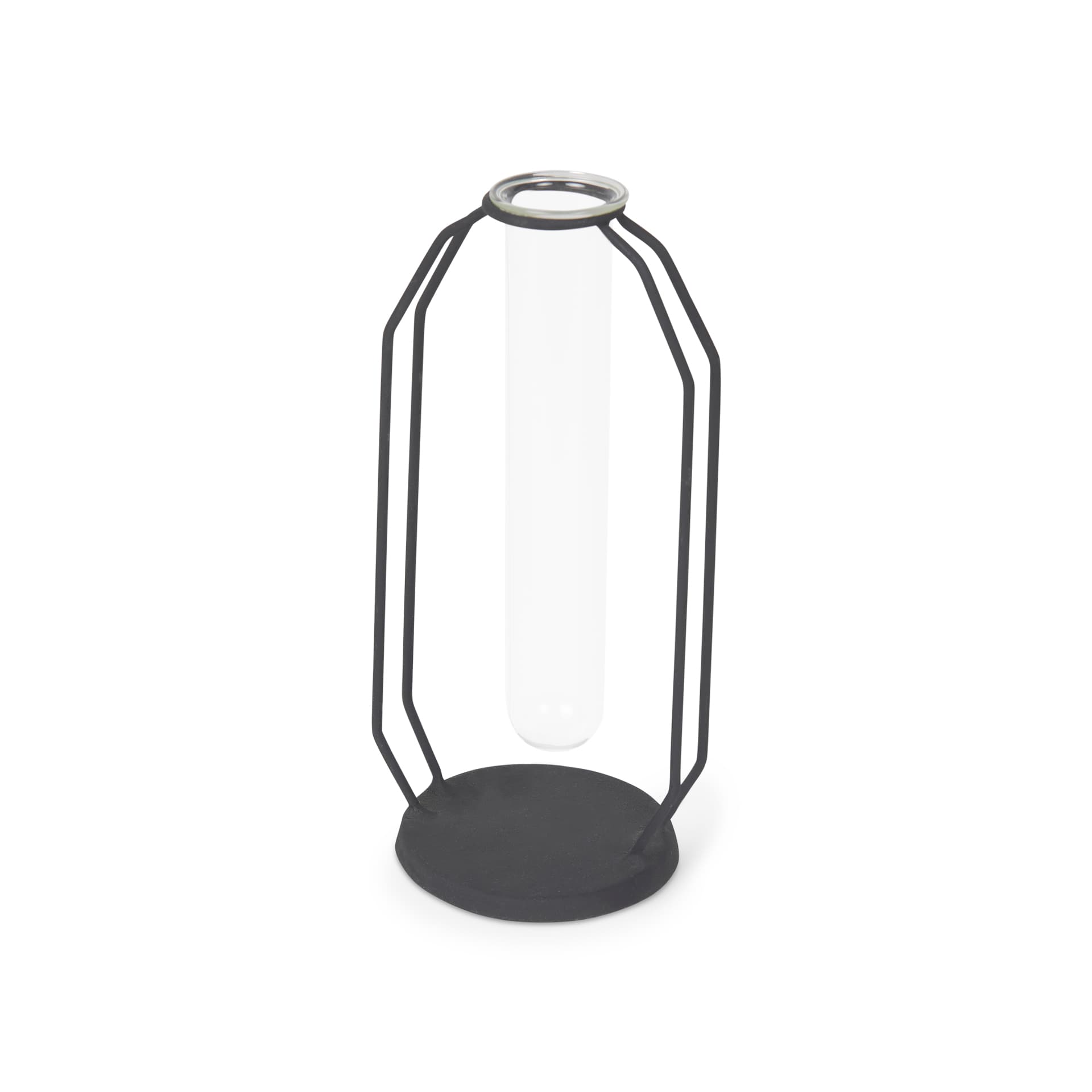 Aria 4.3L x 3.9W x 9.6H Metal and Glass Decorative Accent — product photograph