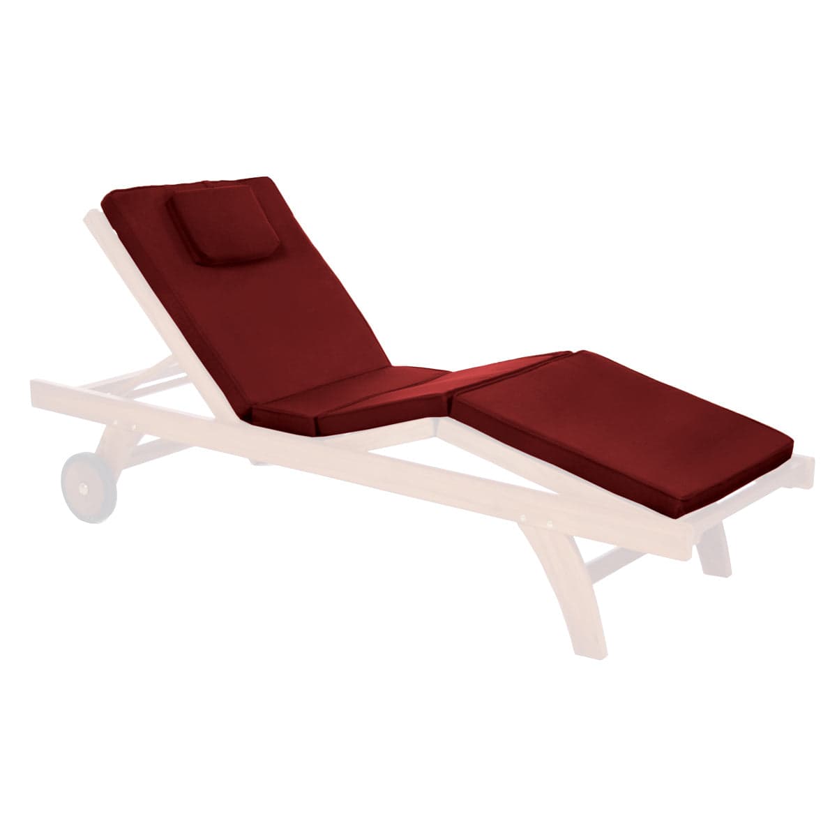 Chaise Lounger Red Cushion TC70-R — product photograph