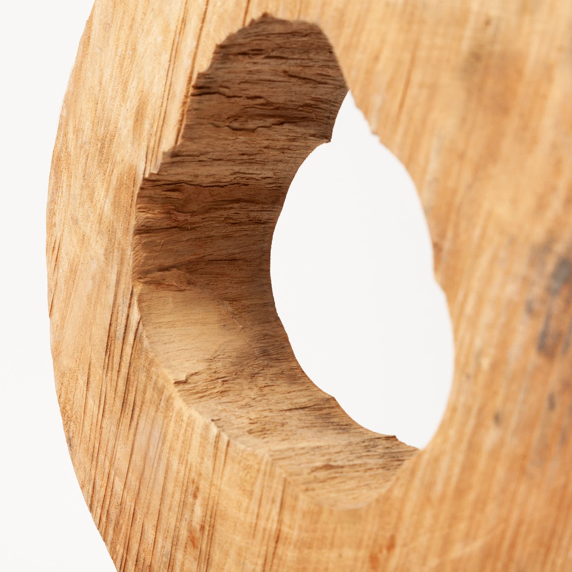 Ironwood II (Small) 13L x 4W Natural Wooden Circular Object — product photograph