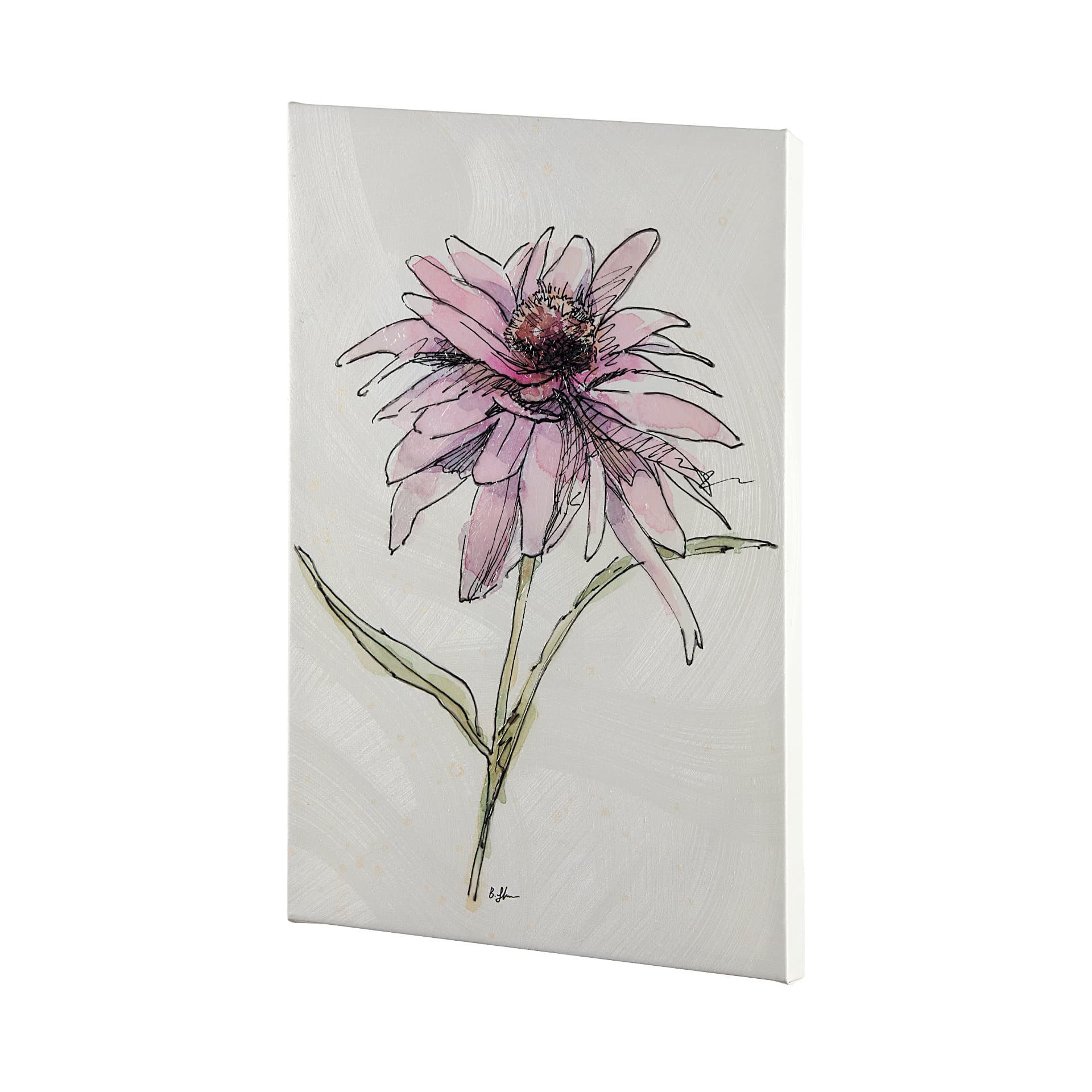 Echinacea I by Mercana Studio a Hand Embellished Textured Canvas — product photograph