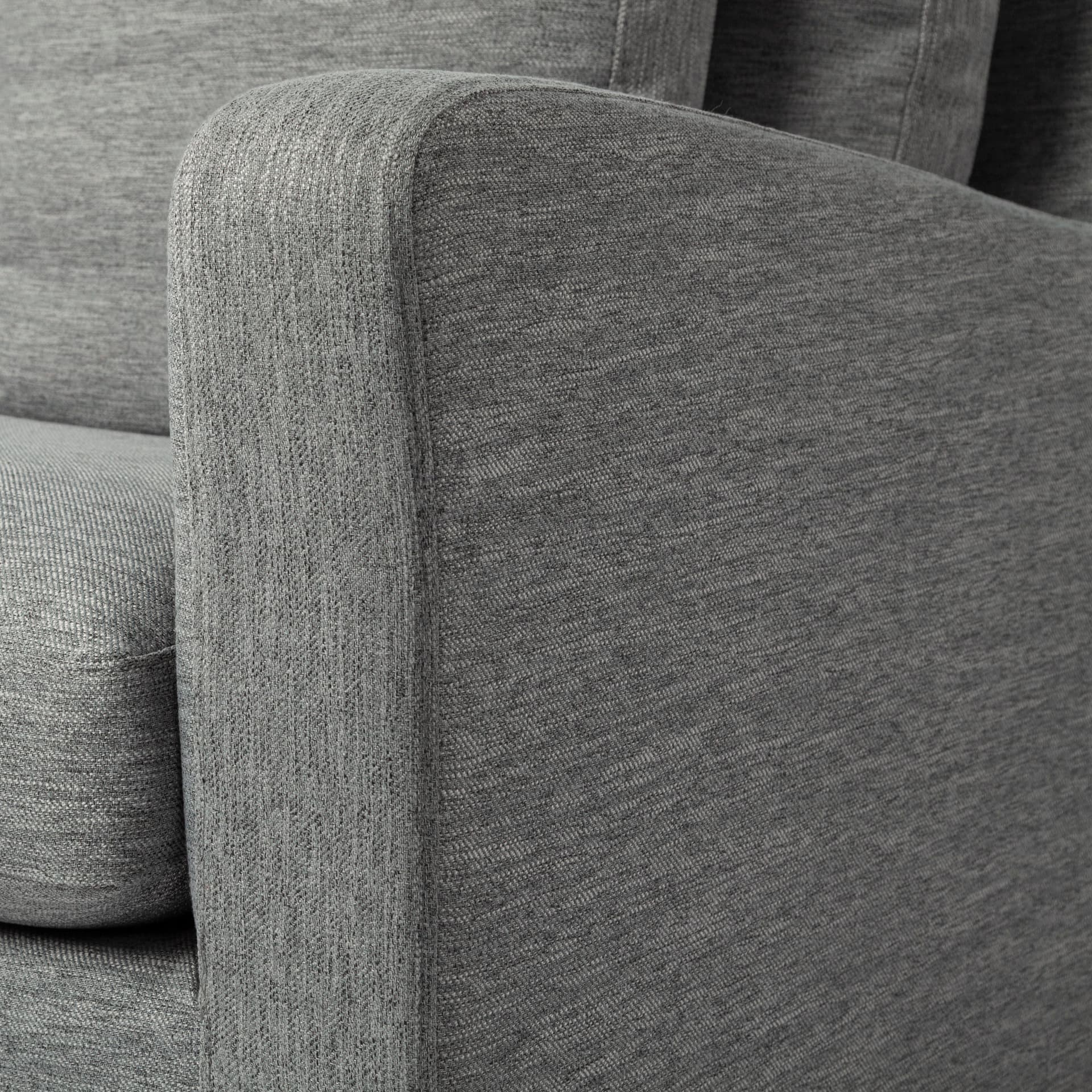 Denly II 92.5W Casterock Gray Slipcover Three Seater Sofa — product photograph