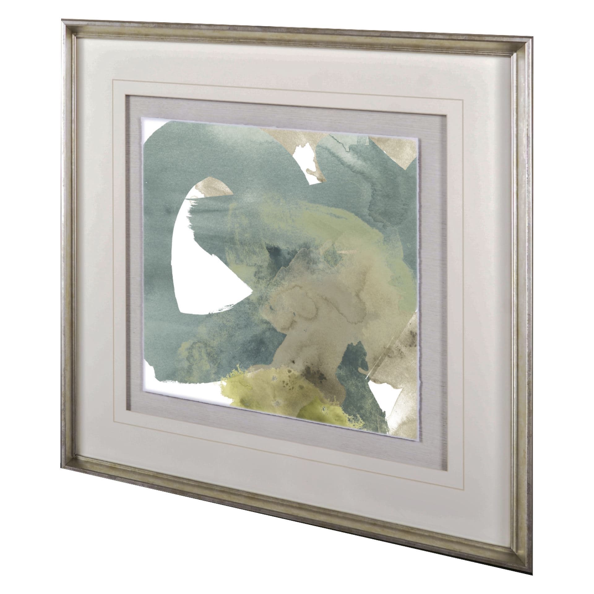 Agate Gesture I by June Vess a Hand Embellished Textured Framed Art Print Matted under Glass — product photograph