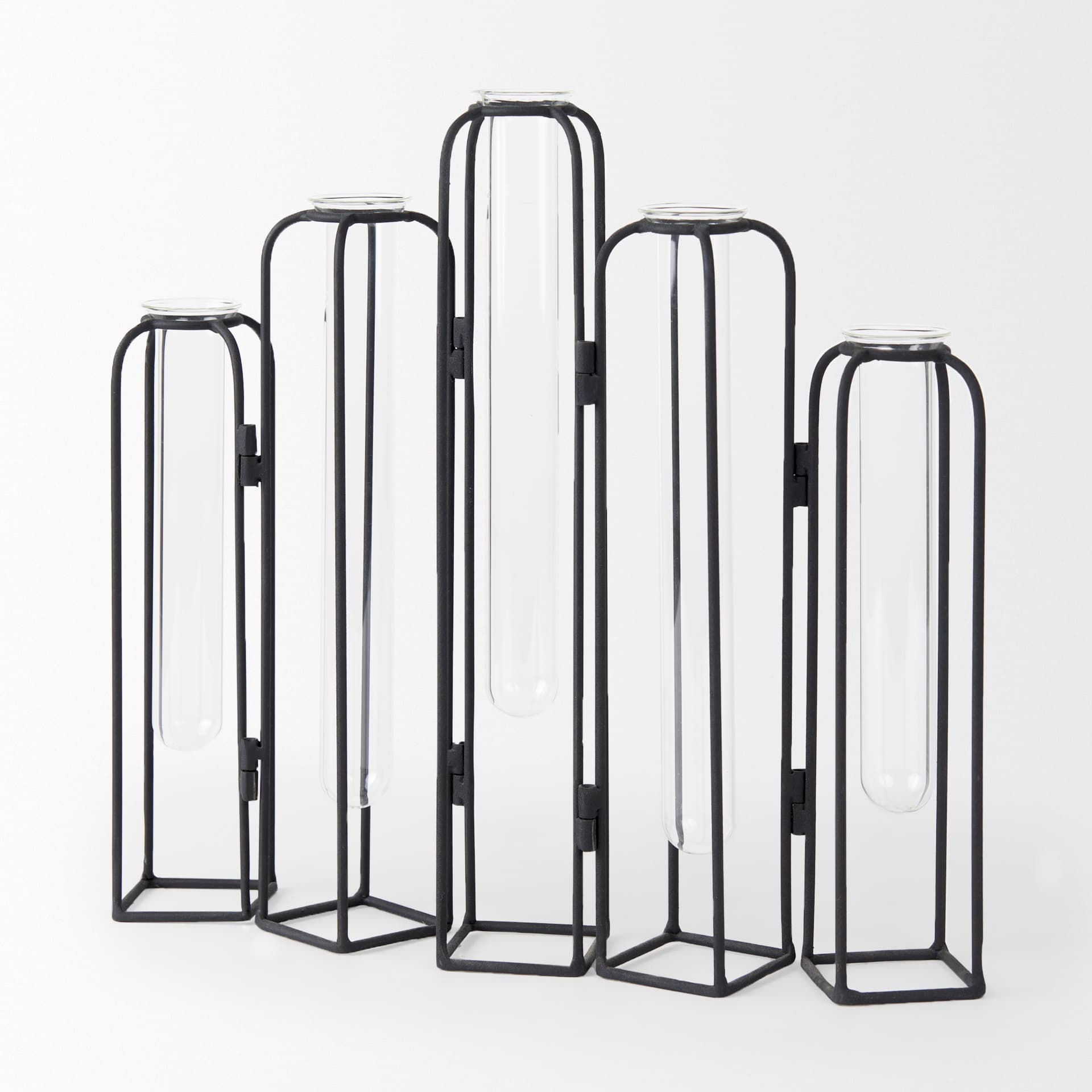 Mila 13.4L x 2.5W x 11.0H Metal and Glass Decorative Accent — product photograph