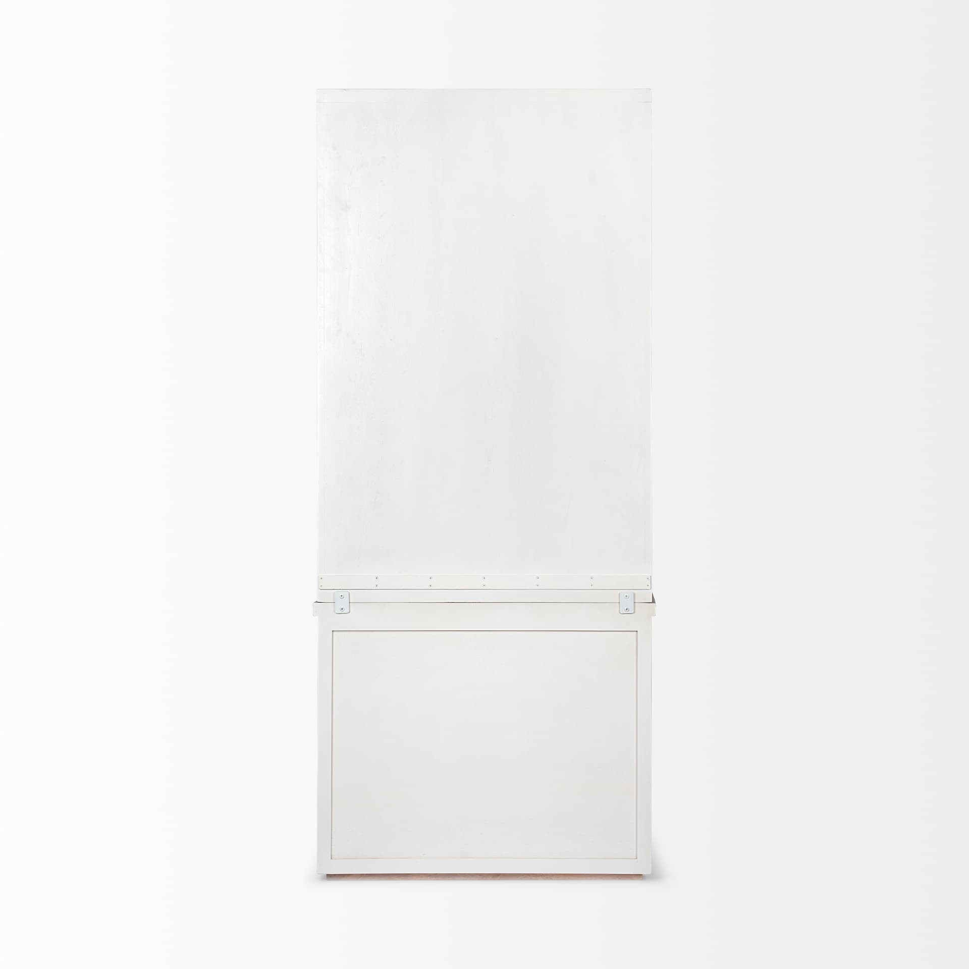 Fairview I White and Medium Brown Wood Three Shelf Shelving Unit — product photograph