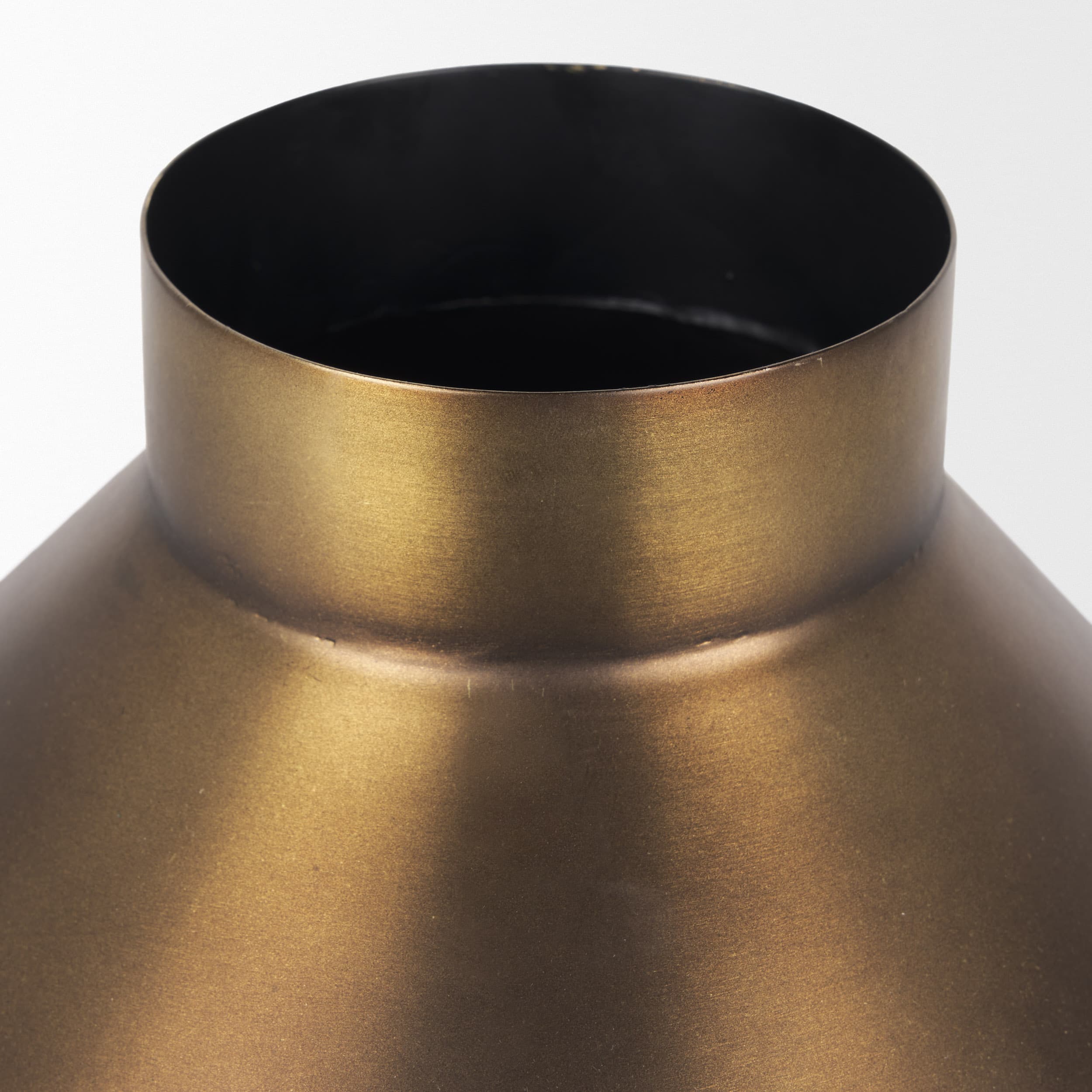 Perrin Large Brushed Gold Metal Decorative Vase — product photograph