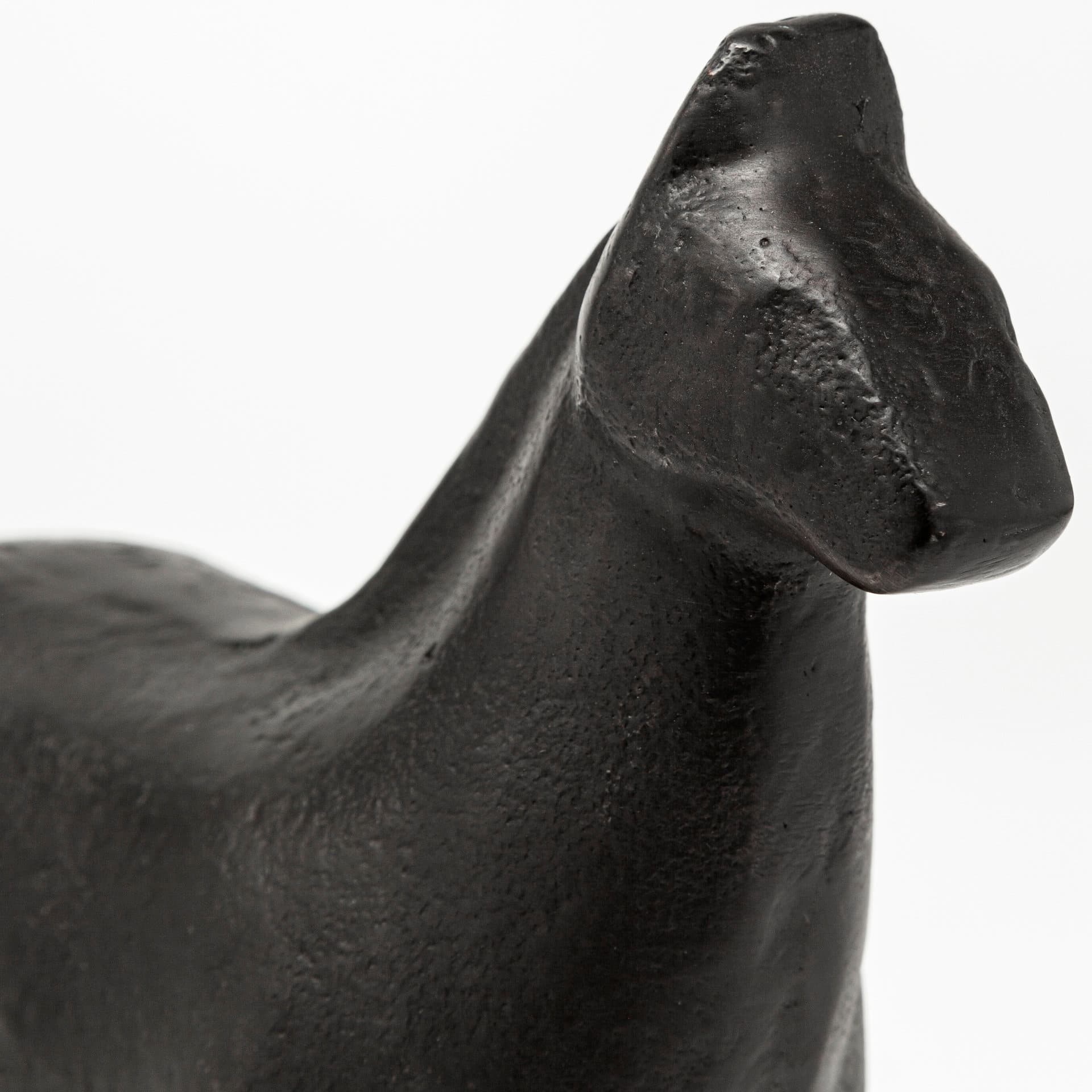 Sphynx II 7L x 2W Black Cast Aluminum Horse Shaped Object — product photograph