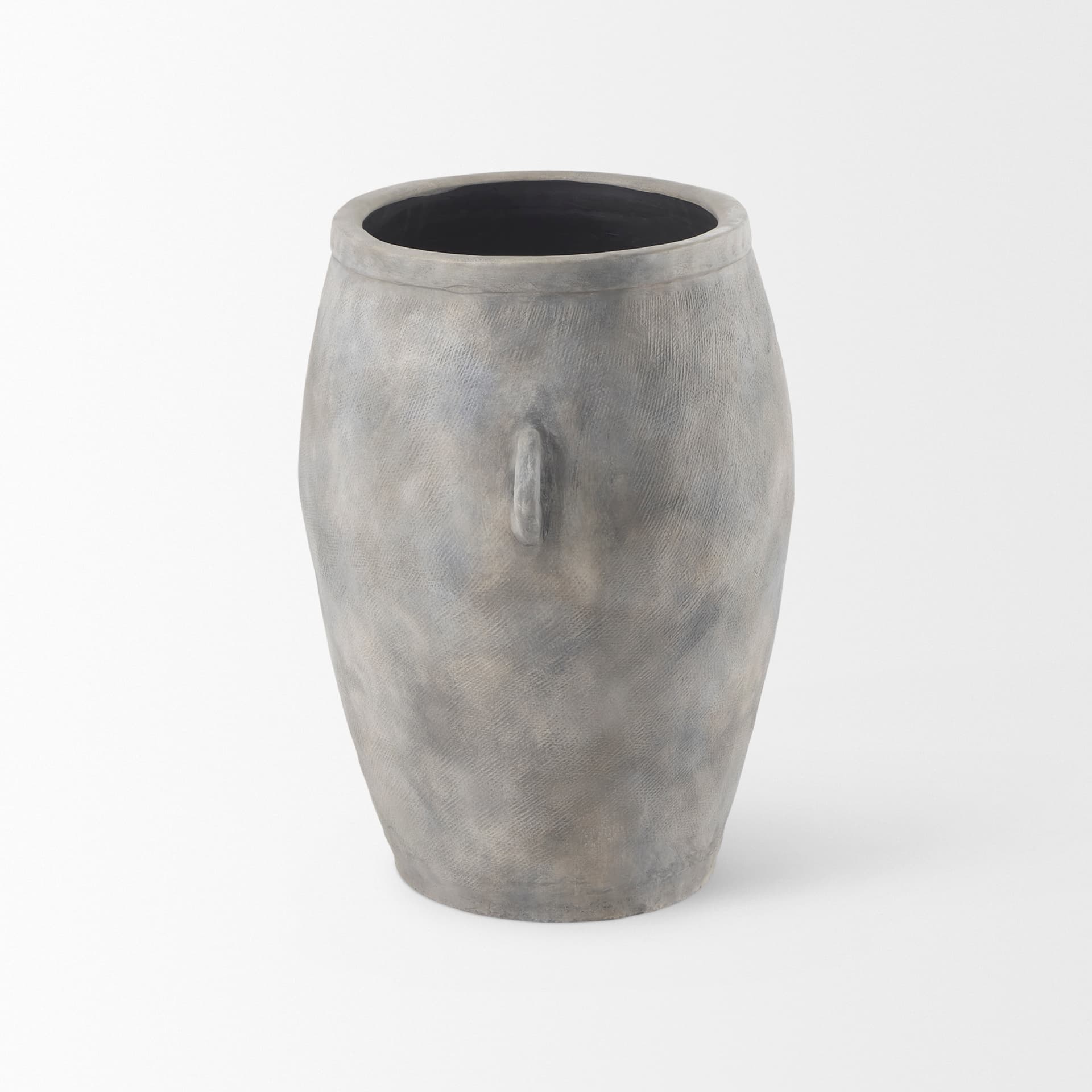 Zuma 27.2L x 18.1W x 24.4H Light Gray Ceramic Floor Vase — product photograph