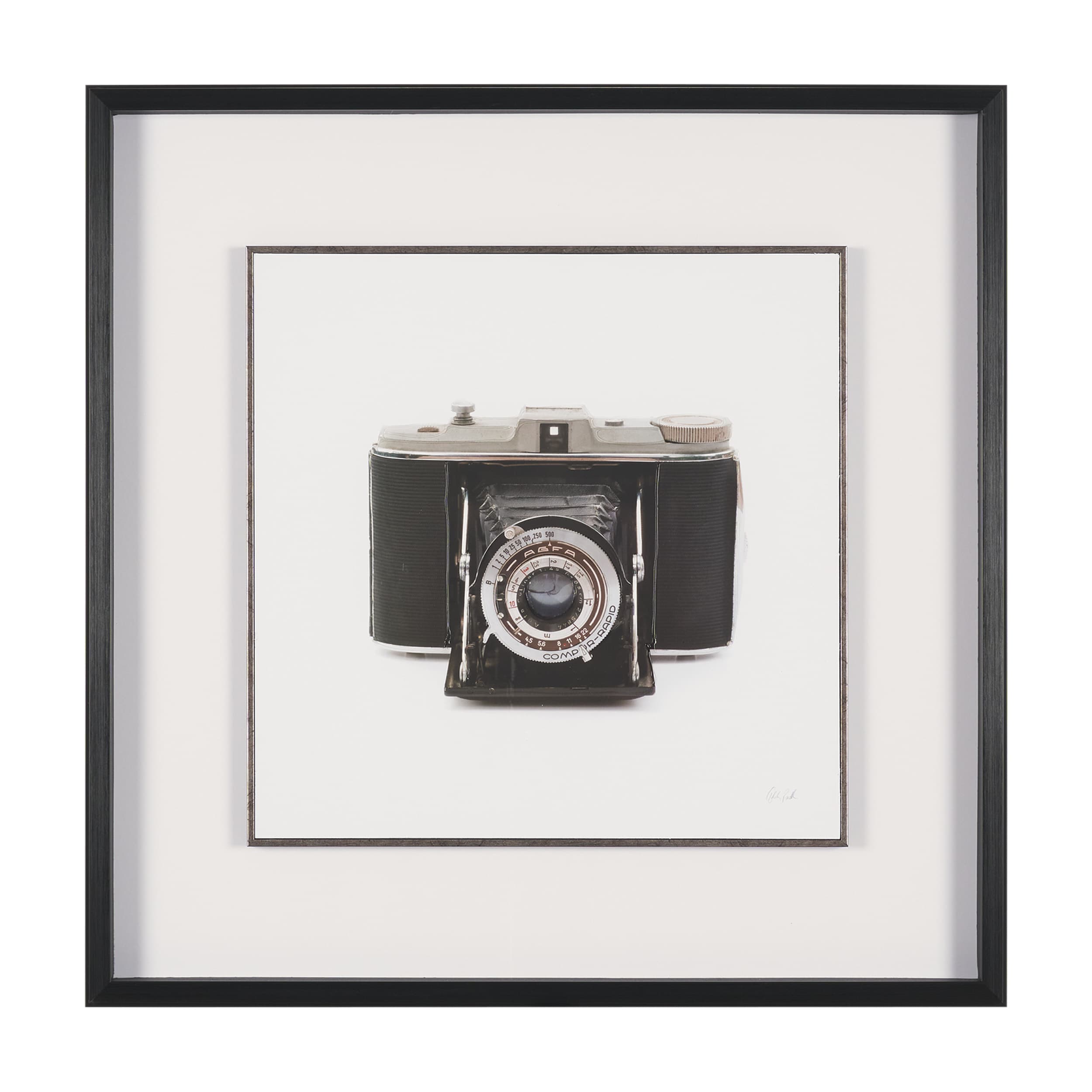 Camera by Deborah Revell Hand Embelished Framed Art Print Matted under Glass — product photograph