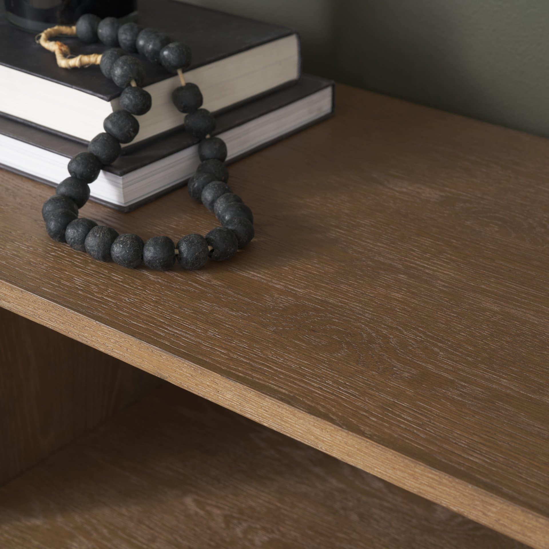 Boden 74" Wood Console Table w/ Open Shelves — product photograph