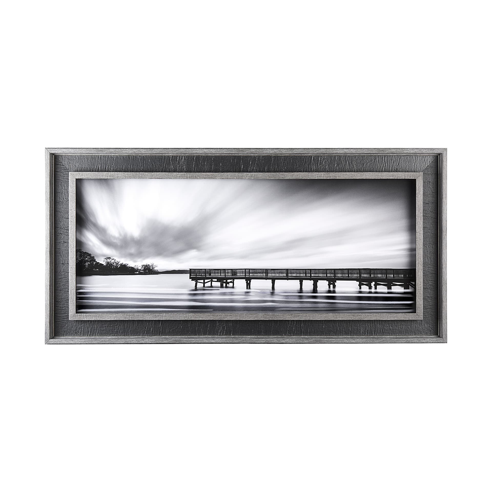 Calm by D Burt a Hand Embellished Textured Framed Photo Art Print Matted under Glass — product photograph