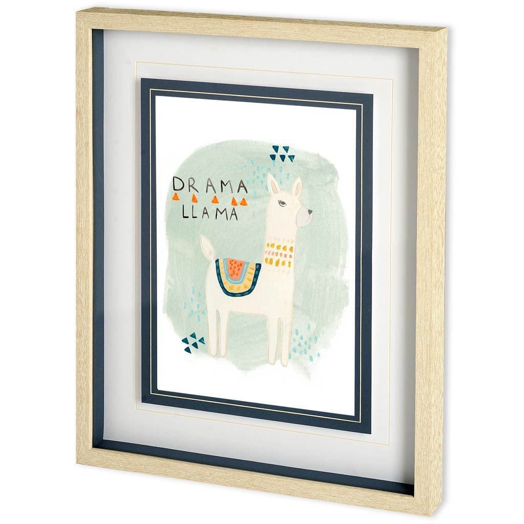 Llama Squad II by June Erica Vess a Framed Art Print Matted under Glass — product photograph