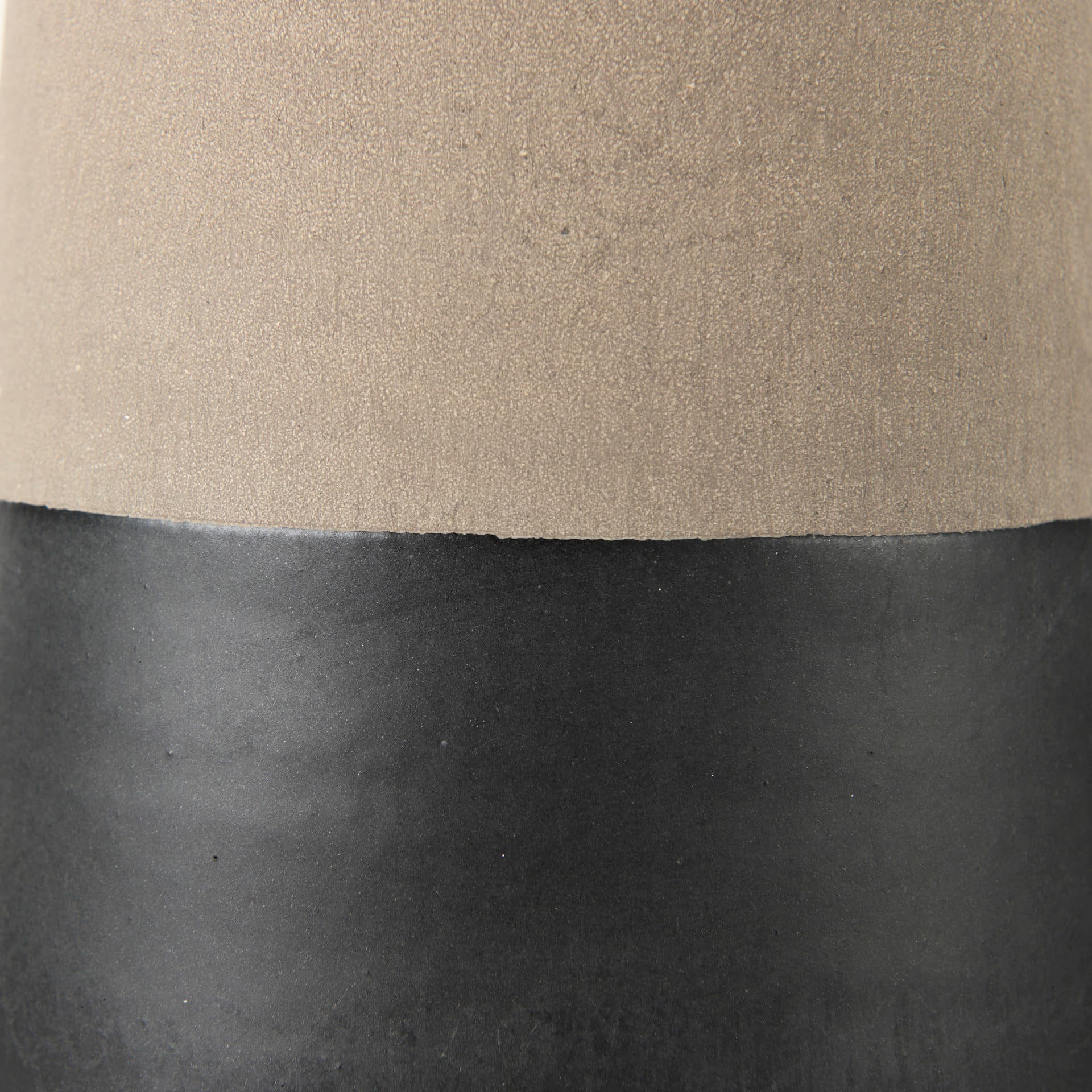 Garand Medium 15H Two-Toned Black/Natural Ceramic Jug — product photograph