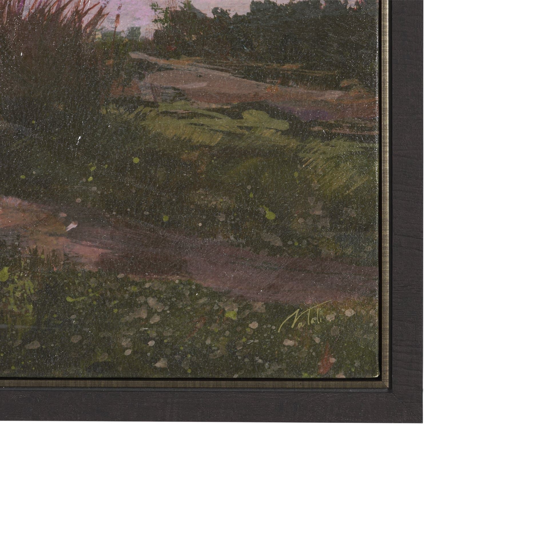 Crescent Sunset I by Mercana Studio Hand-Embellished Textured Framed Canvas Artwork — product photograph