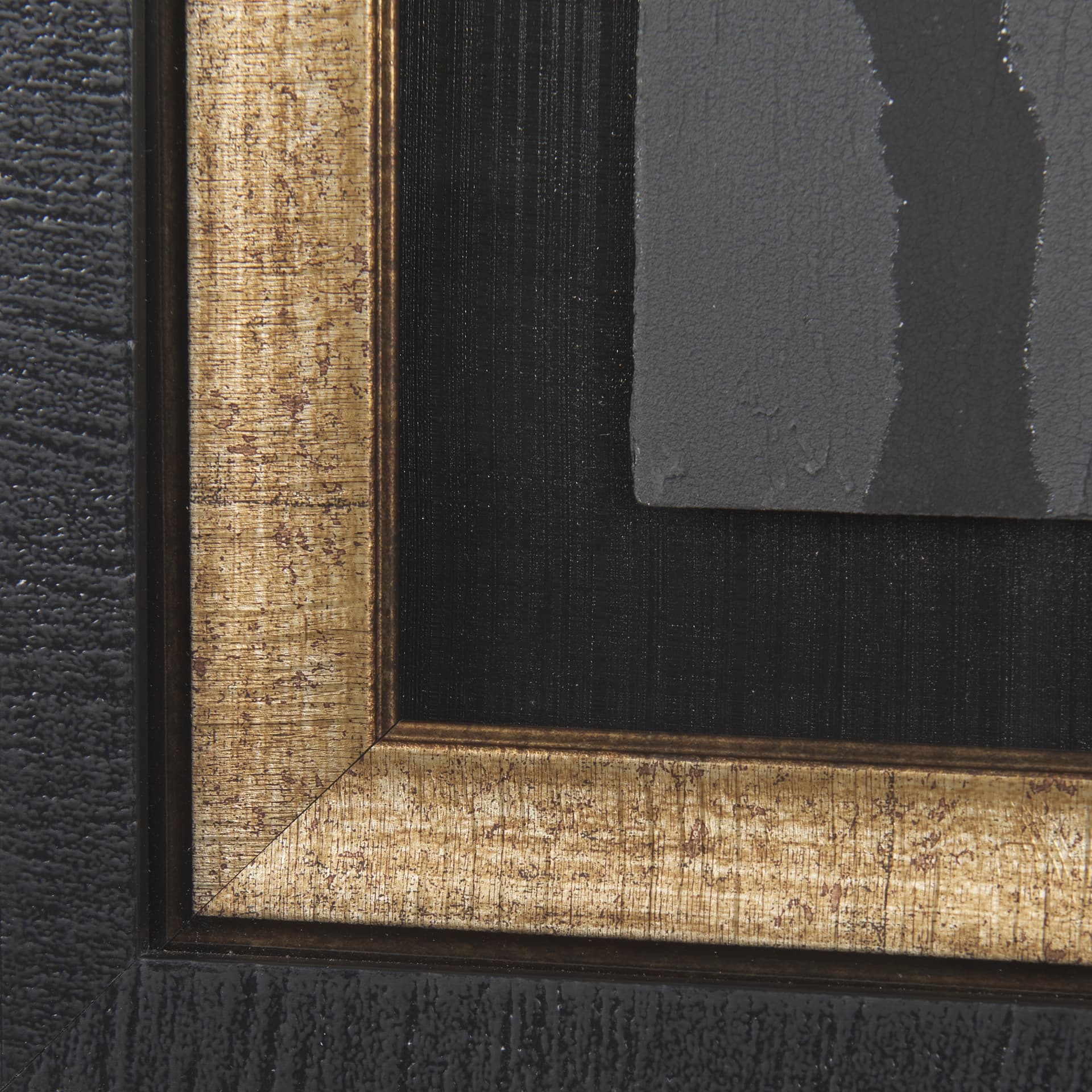 Midas Touch I by Barbara Fleming a Hand Embelished Textured Framed Art Print Matted under Glass — product photograph