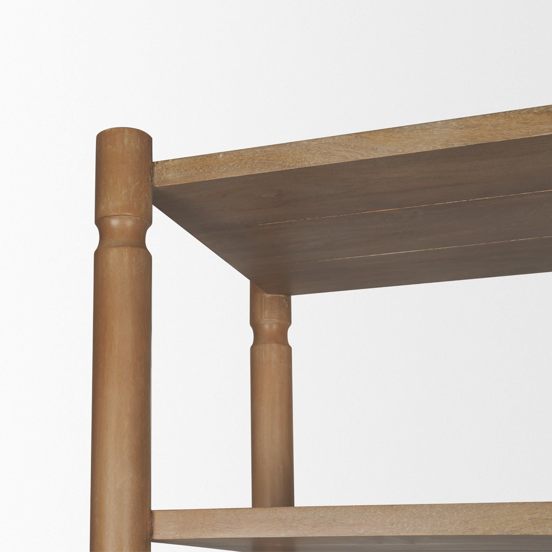 Phil Light Brown Wood 2 Door 3 Shelves Open Shelving Unit — product photograph