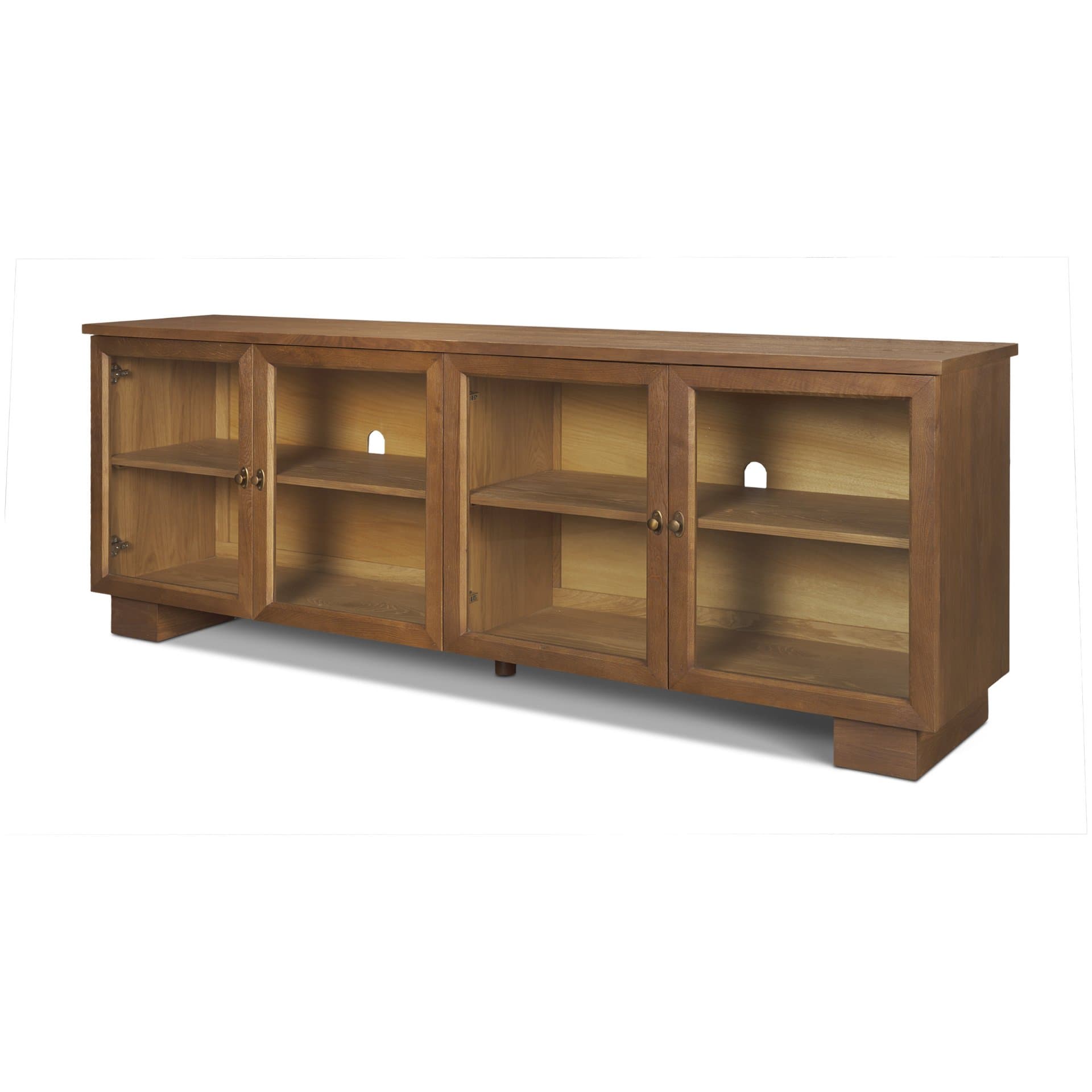 Winsford 82" Two-Tone Oak Sideboard w/ Glass Doors — product photograph