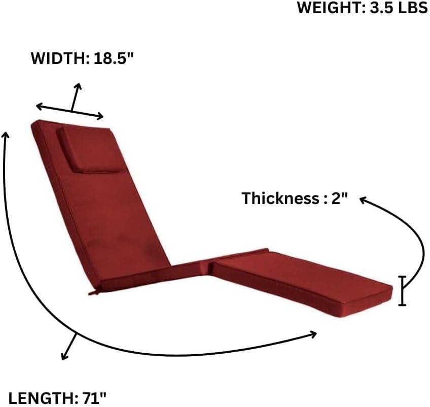 Steamer Chair Red Cushion TC53-R — product photograph
