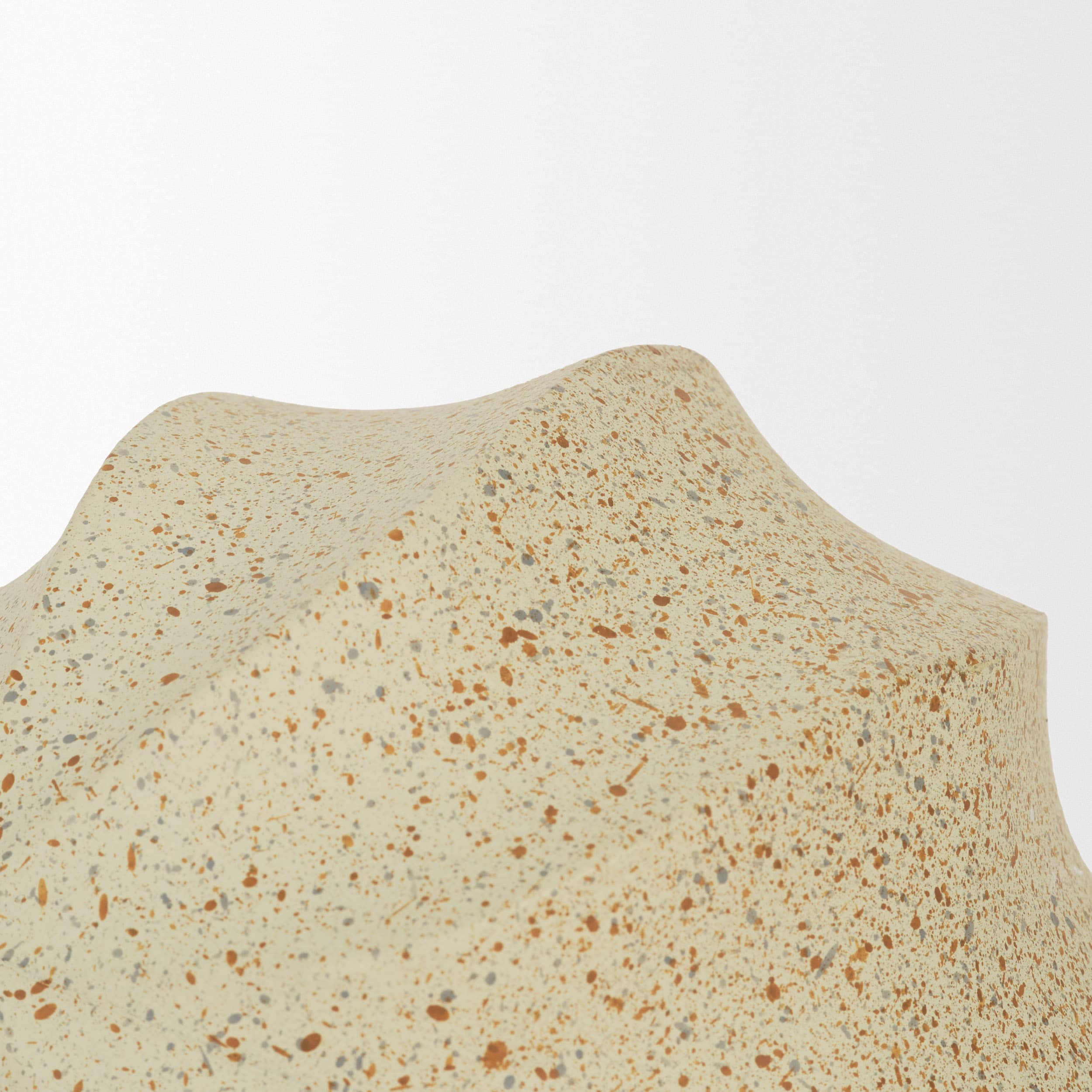 Imani Large Sculptural Textured Beige Metal Decorative Orb Object — product photograph