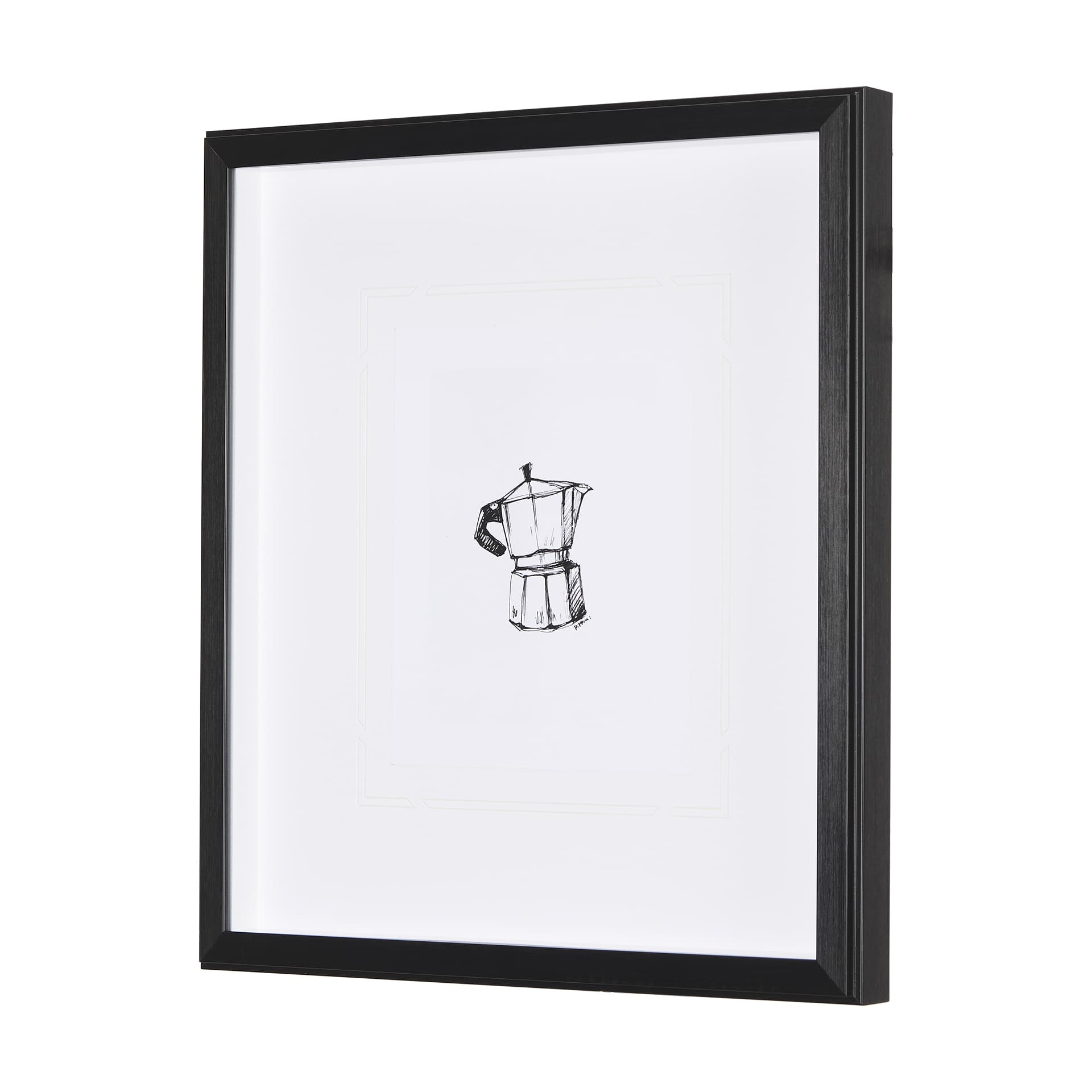 Stove Top Espresso Maker by Simeng a Framed Art Print Matted under Glass — product photograph