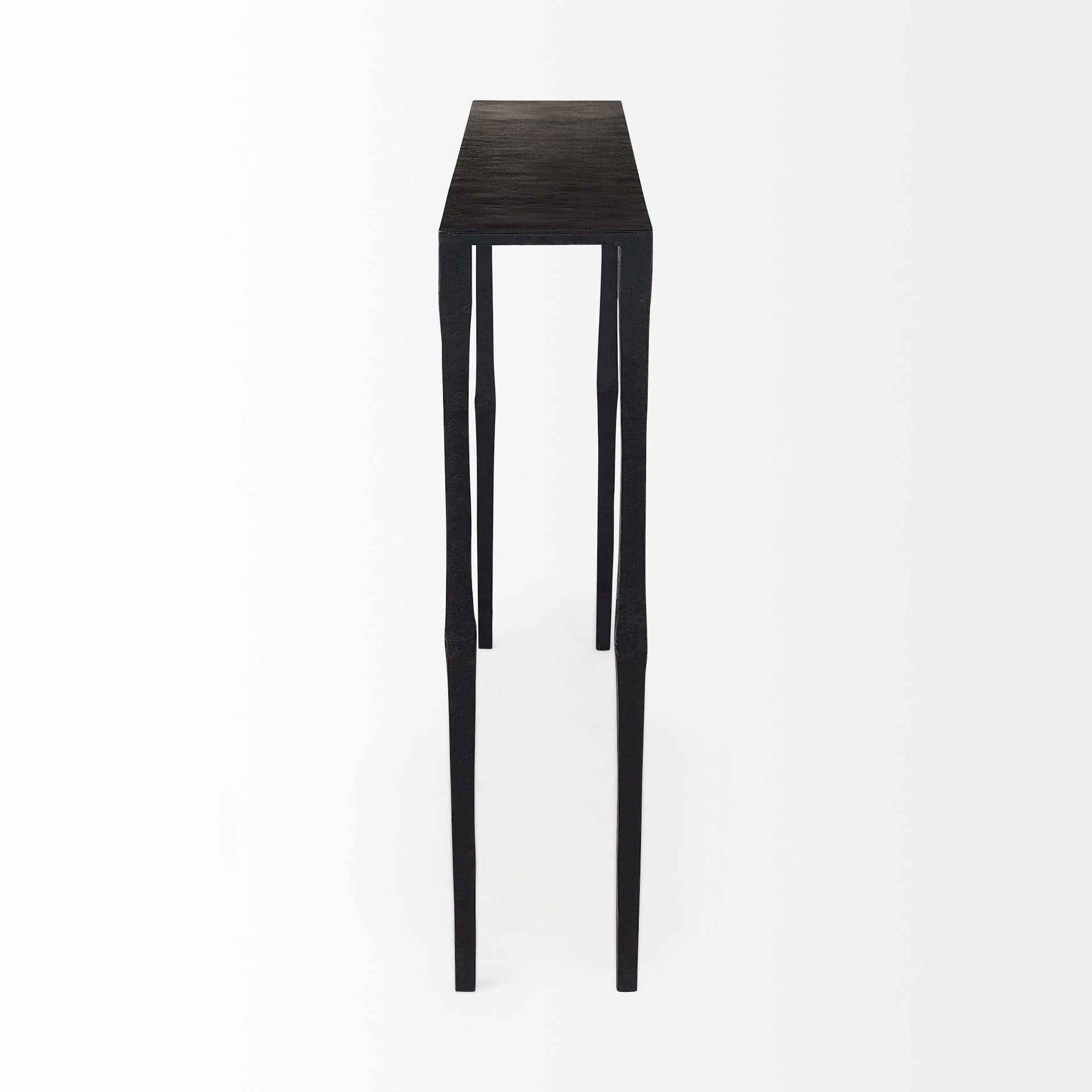 Timothy 48.0 X 8.0 X 30.0 Ebony Black Iron Console Table — product photograph