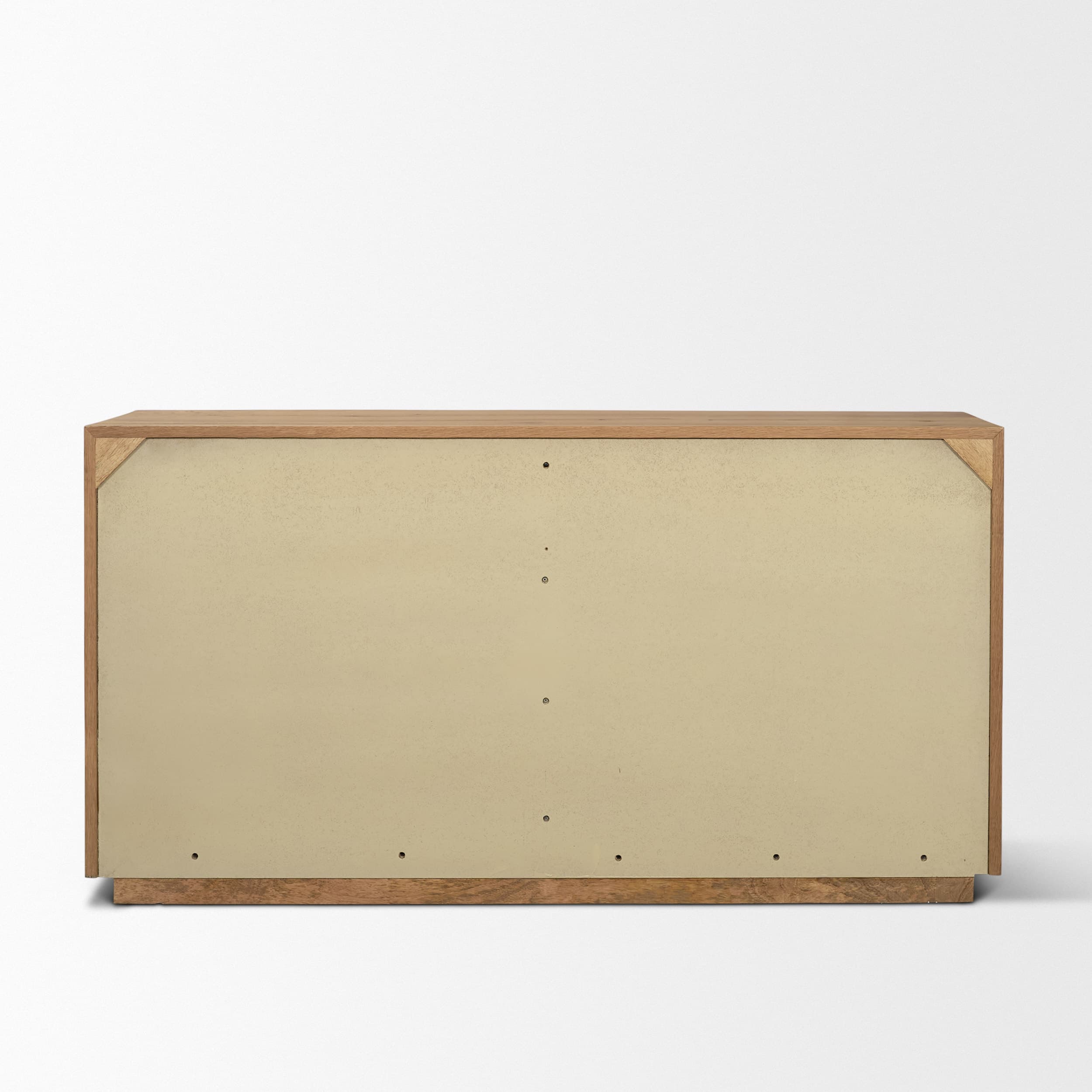 Travona Oak Wood w/ Travertine 6 Drawer Dresser — product photograph