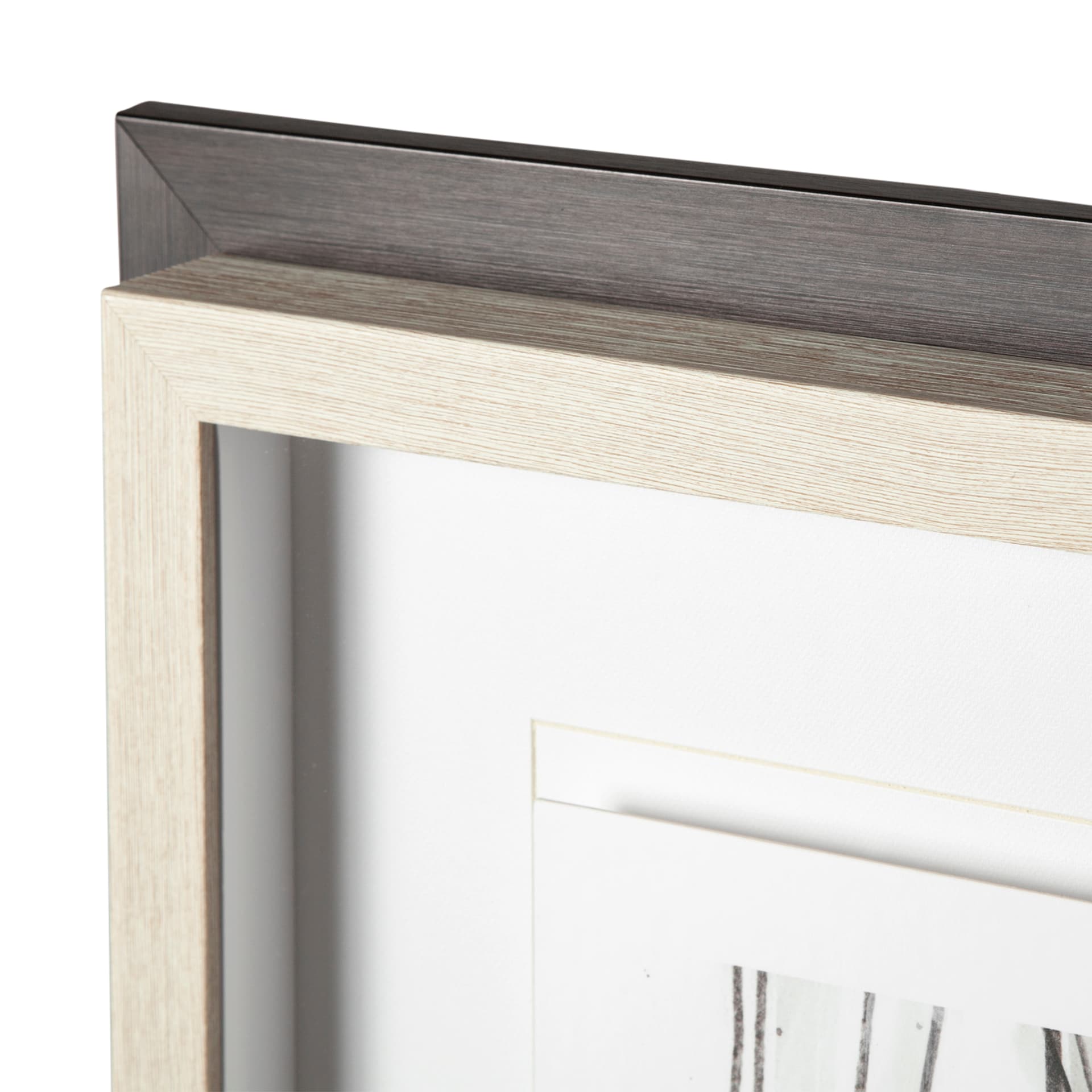Custom Abstract Logic II by June Vess a Framed Art Print Matted under Glass — product photograph