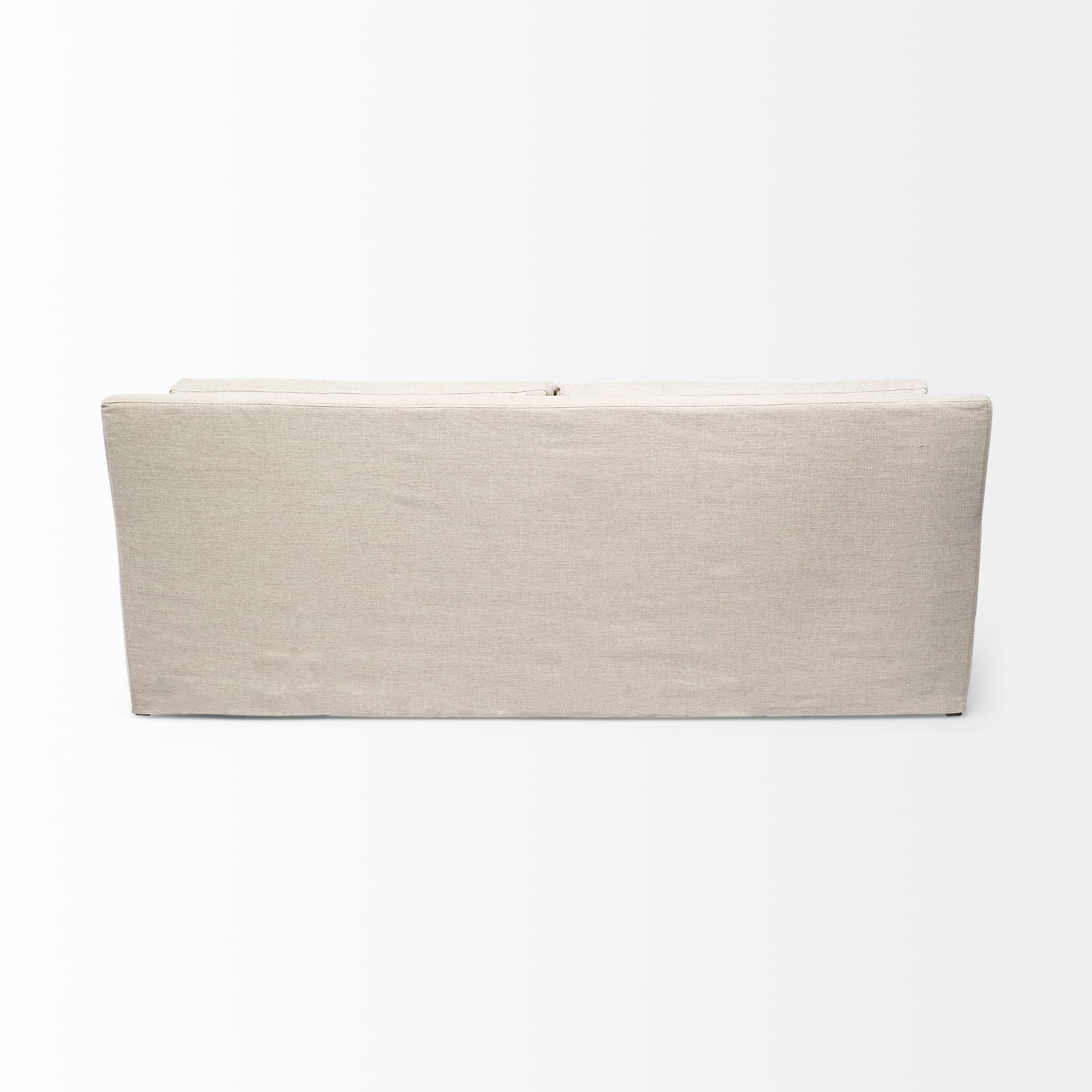 Denly II 92.5W Beige Slipcover Three Seater Sofa — product photograph