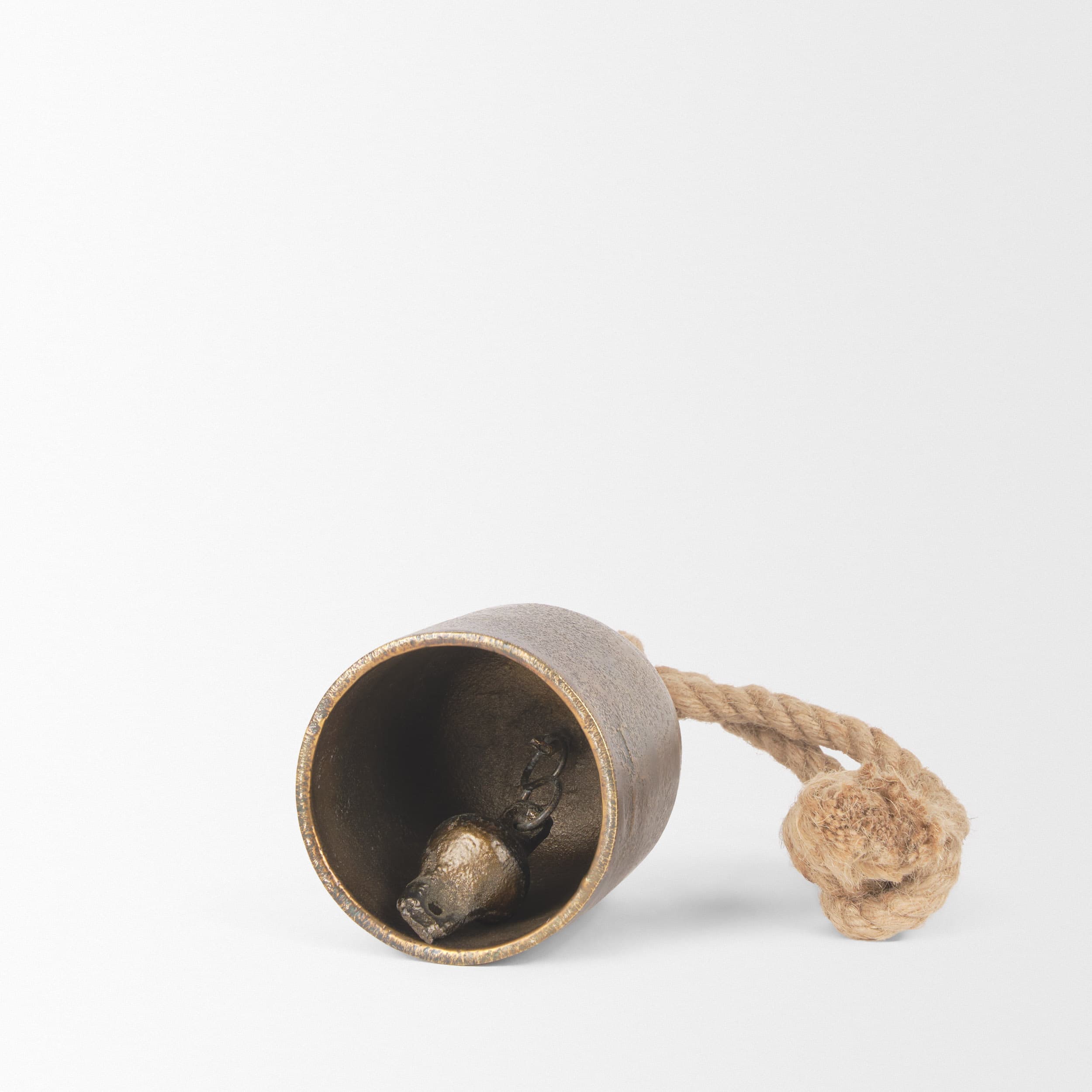 Quincy Small Gold Metal Decorative Bell Object — product photograph