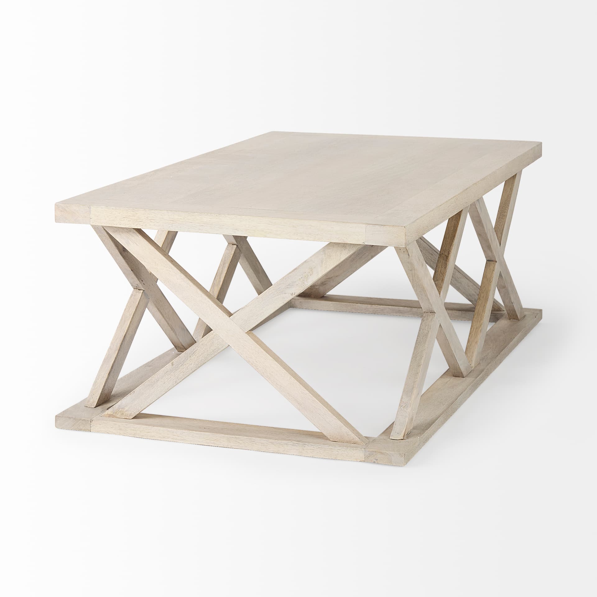 Forsey 48.0L x 28.0W x 17.5H Blonde Wood Rectangular Coffee Table — product photograph