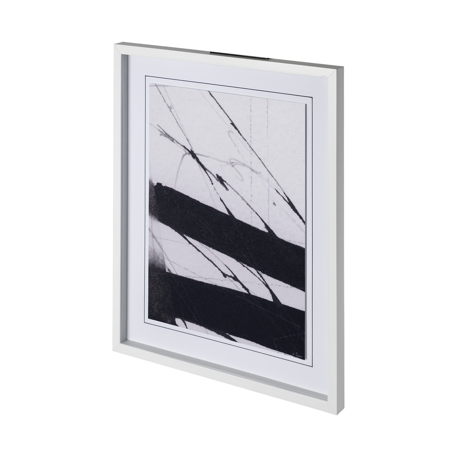 Directions II by Mercana Studio a Hand Embellished Textured Framed Art Print Matted under Glass — product photograph