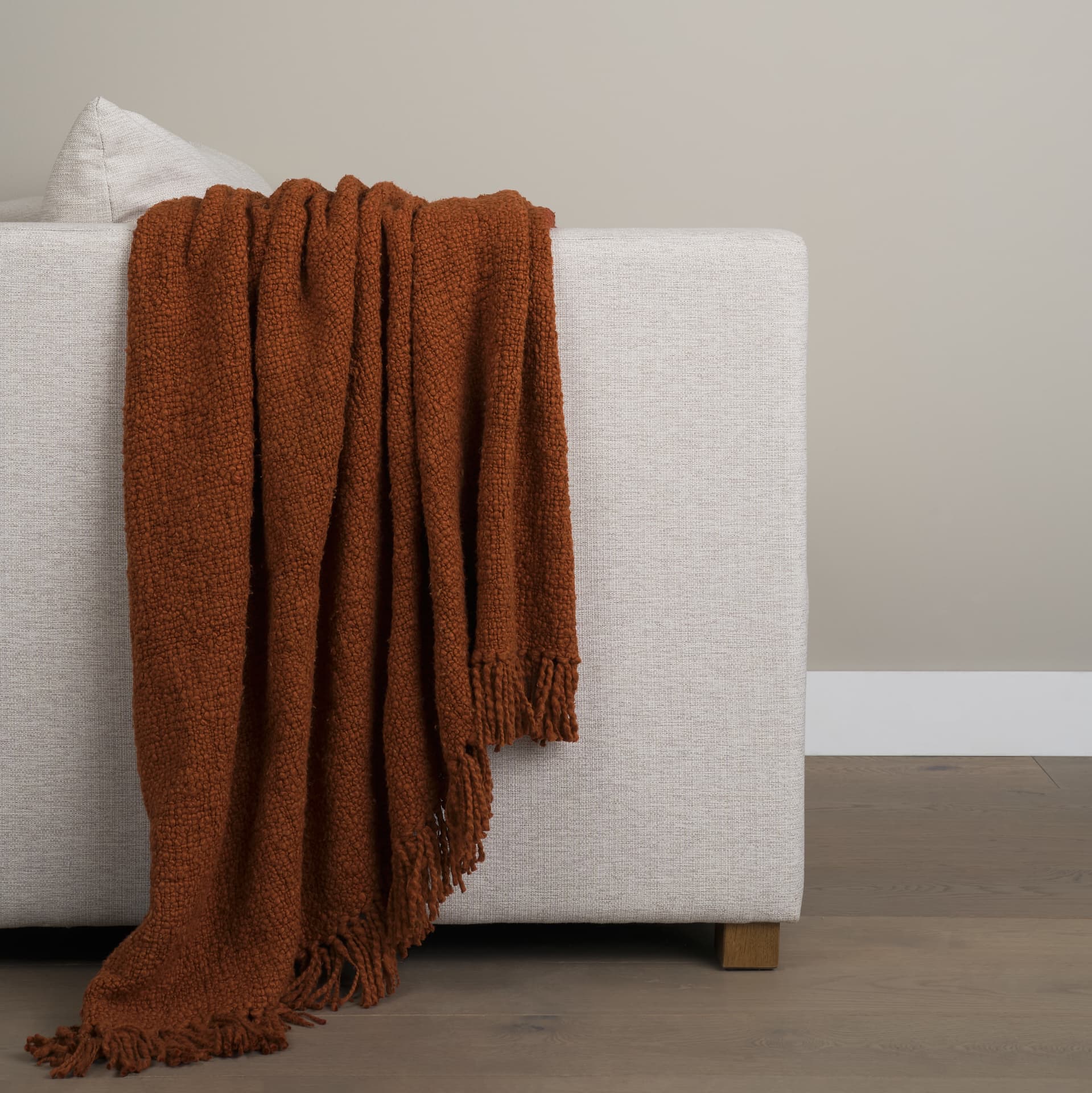 Kambal Copper Rust Woven Cotton Throw Blanket — product photograph