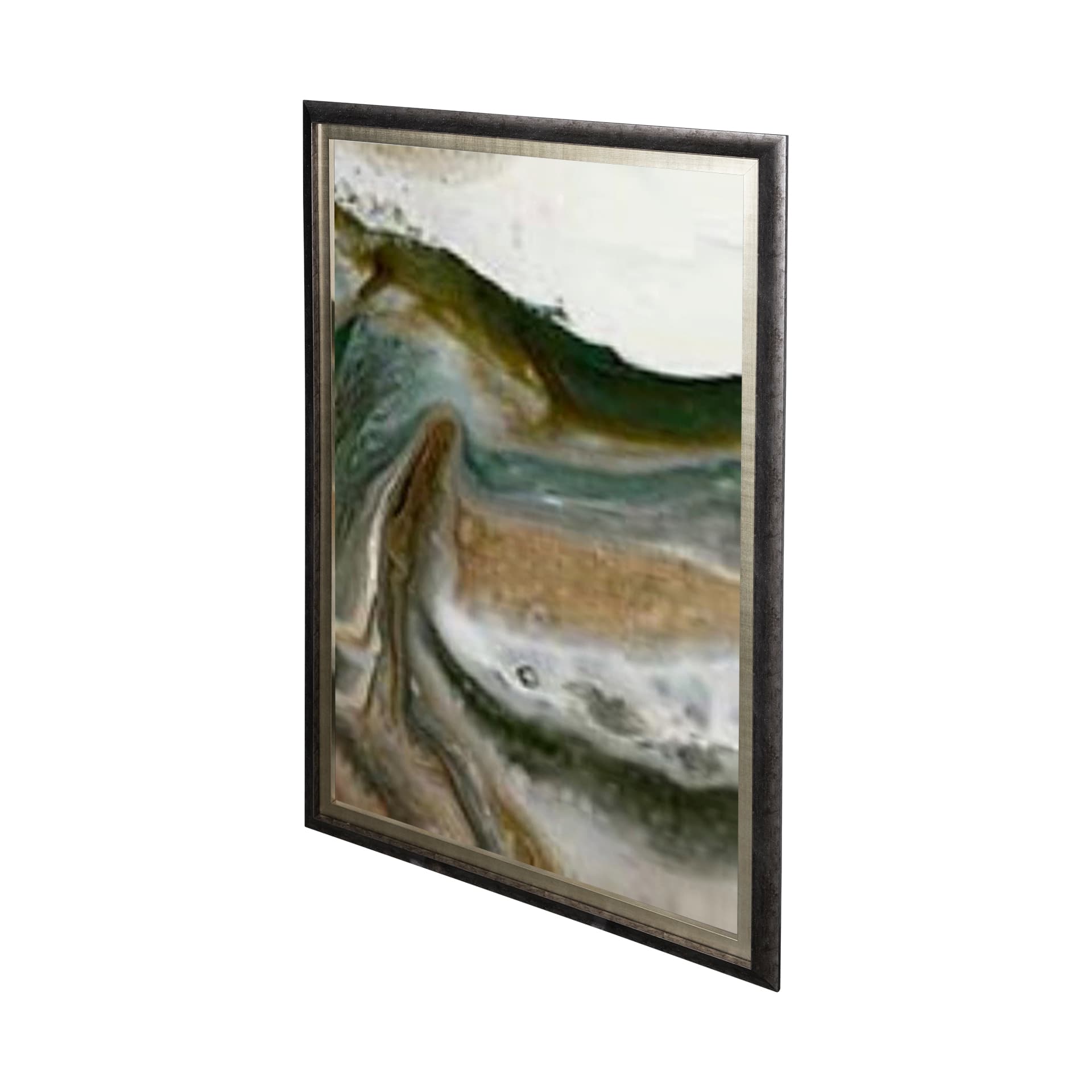 Equatorial Drift I by Mercana Studio a Hand Embellished Textured Framed Art Print Matted under Glass — product photograph