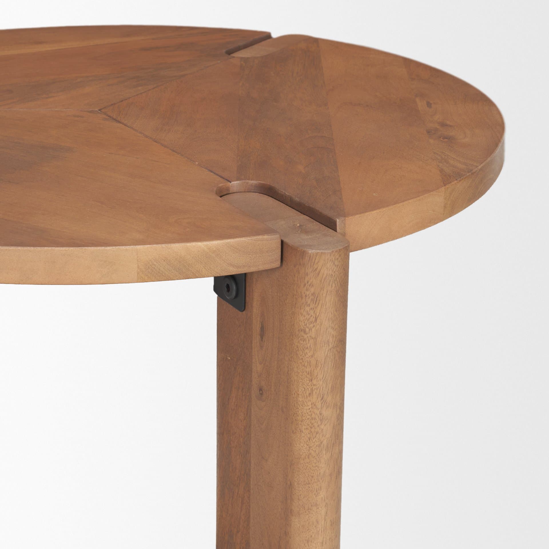 Hisako Mid Brown Open Round Accent Table — product photograph