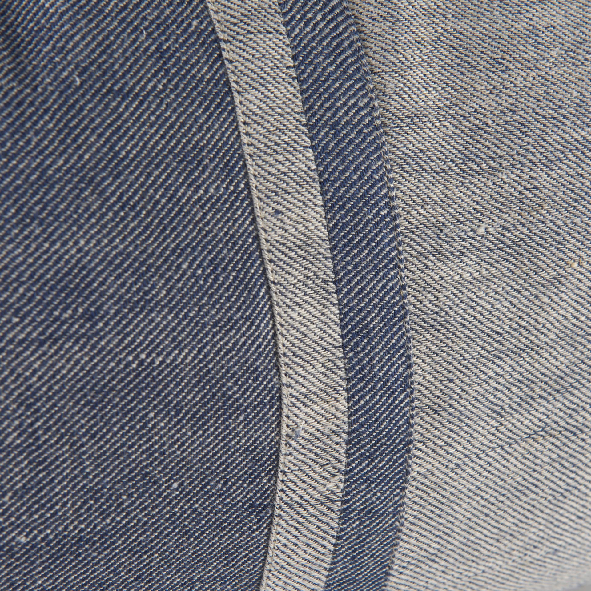 Aubrielle 14x26 Gray and Blue Fabric Color Blocked Pillow Cover — product photograph